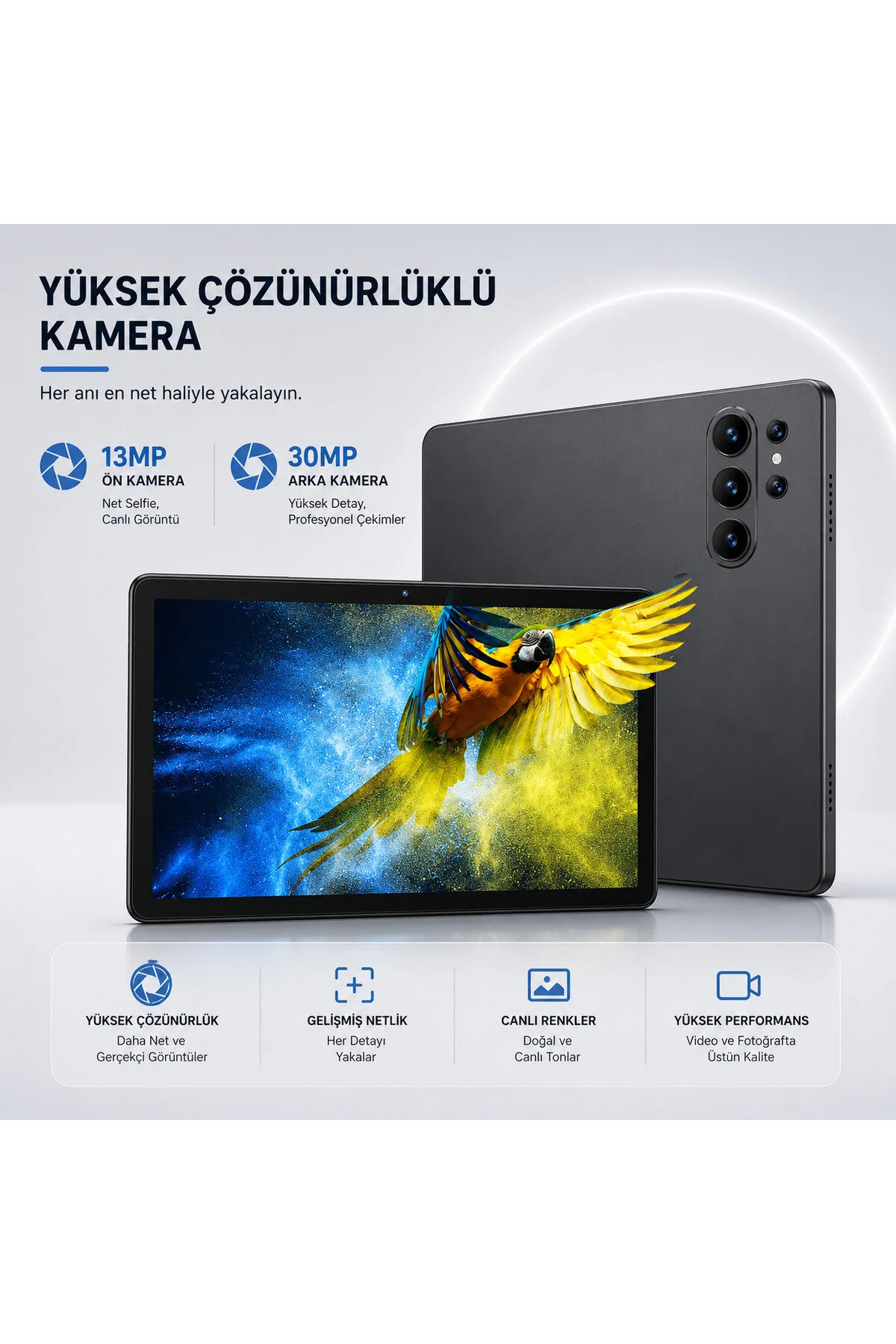TARÇIN 10.1" 8000mAh Tablet + Pro 2 ANC Kulaklık, Klavye Kılıf, Mouse ve S-Pen Hediyeli