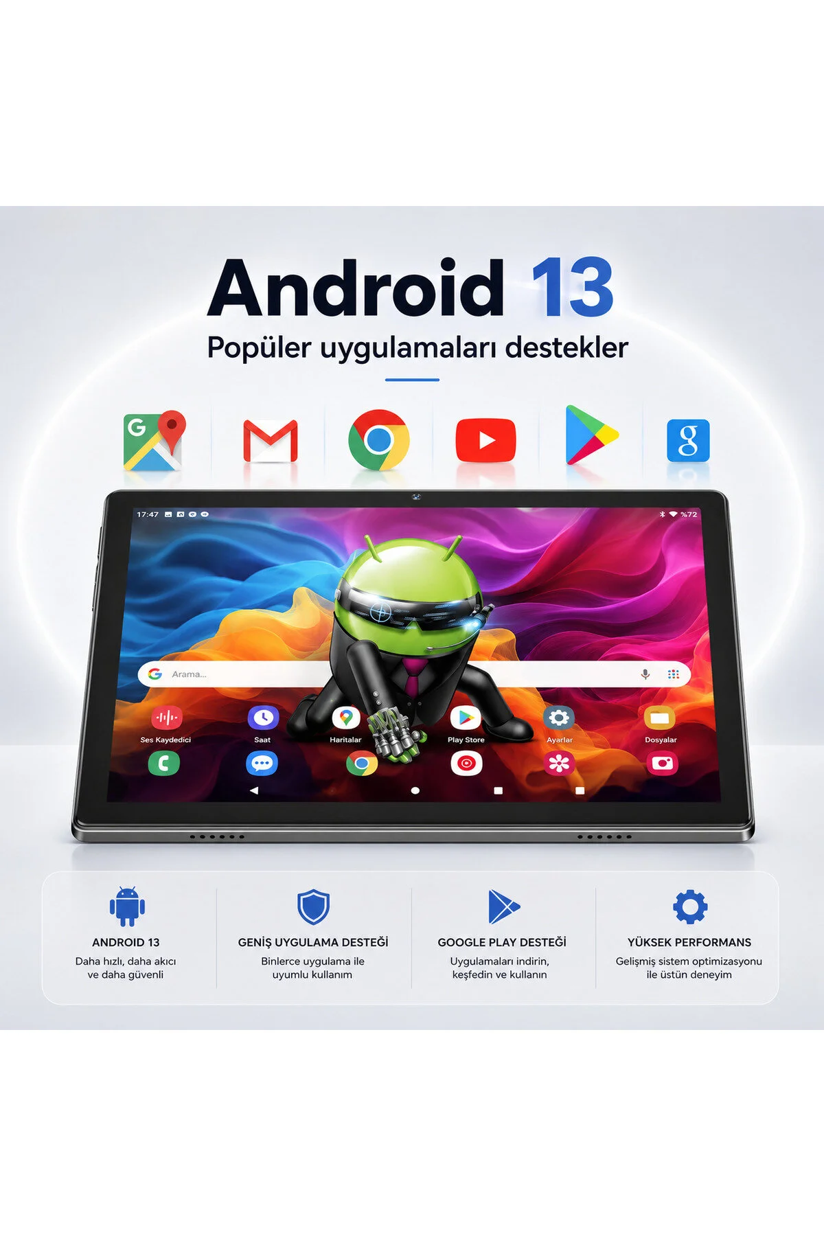 TARÇIN 10.1" 8000mAh Tablet + Pro 2 ANC Kulaklık, Klavye Kılıf, Mouse ve S-Pen Hediyeli
