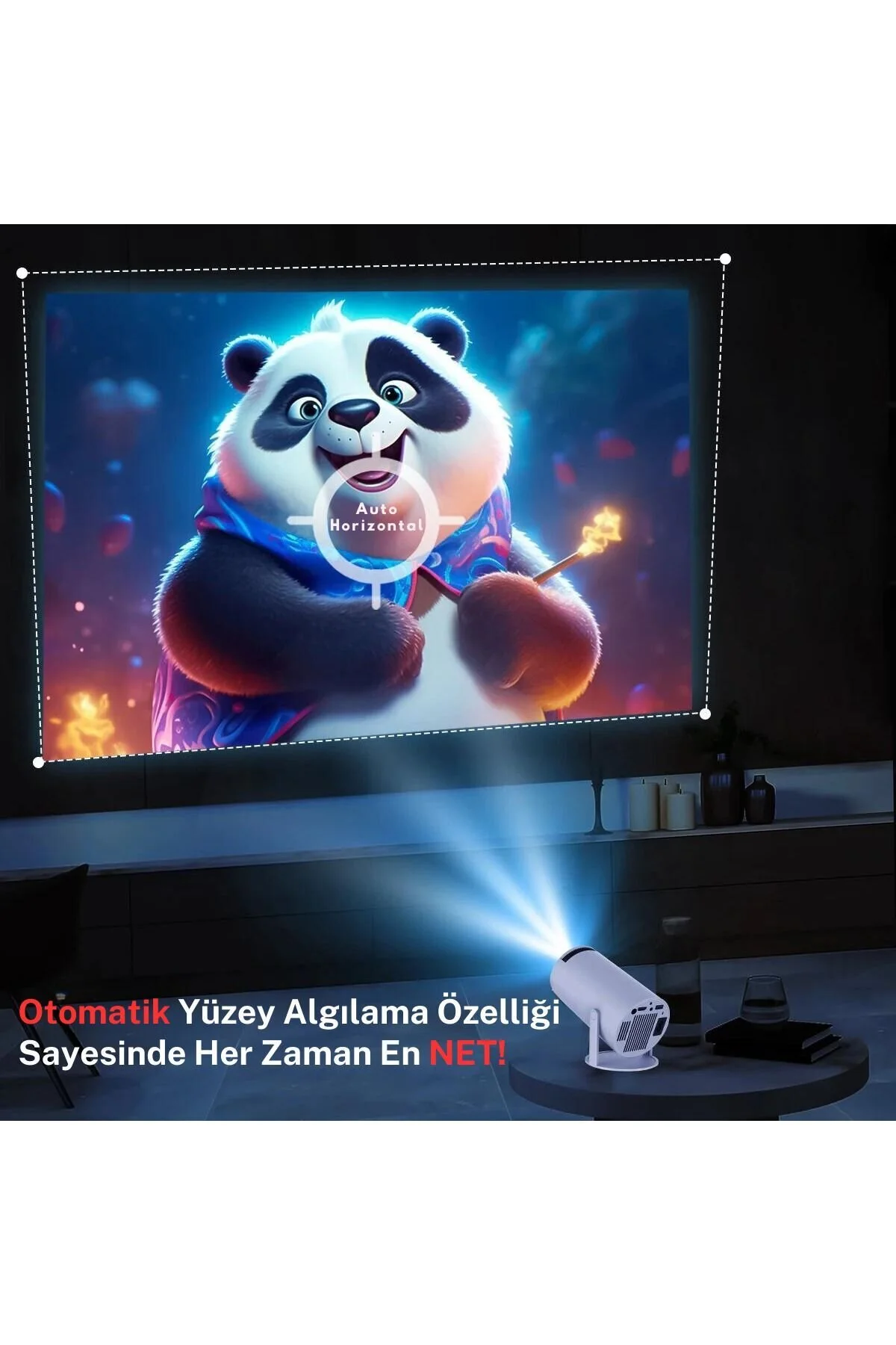 Teknodrone Taşınabilir Android Projeksiyon En Güncel Versiyon Wifi Destekli Akıllı Sinema Projektör Ultra Hd