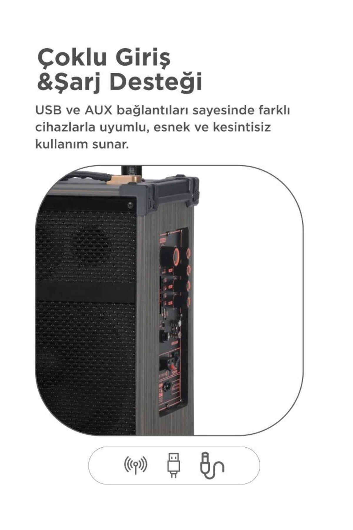 Torima Bluetooth Hoparlör Çift Mikrofonlu Kablosuz Speaker D71 Kahverengi