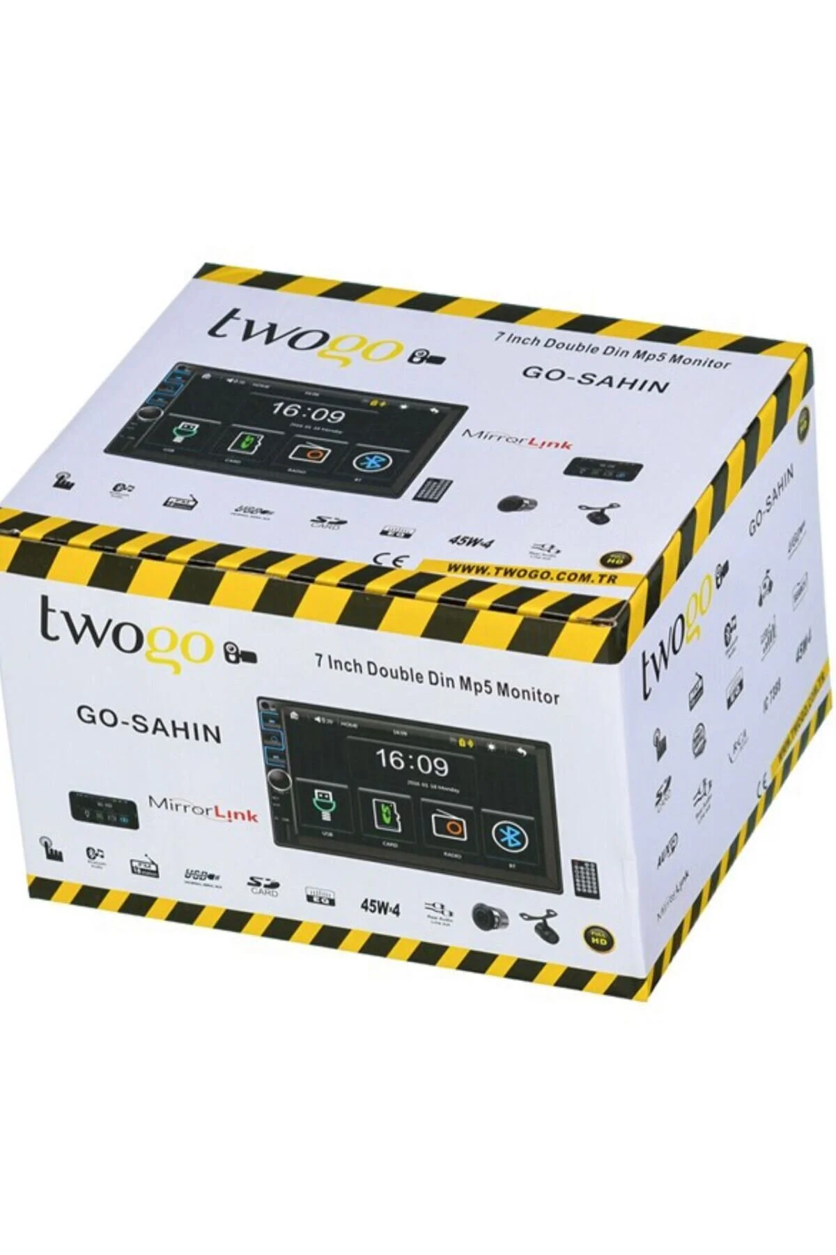 Twogo Şahin Double Teyp 7inç 4x50w Mirrorlink Bt/usb/sd/mp5/aux/fm + Kamera Hediyeli