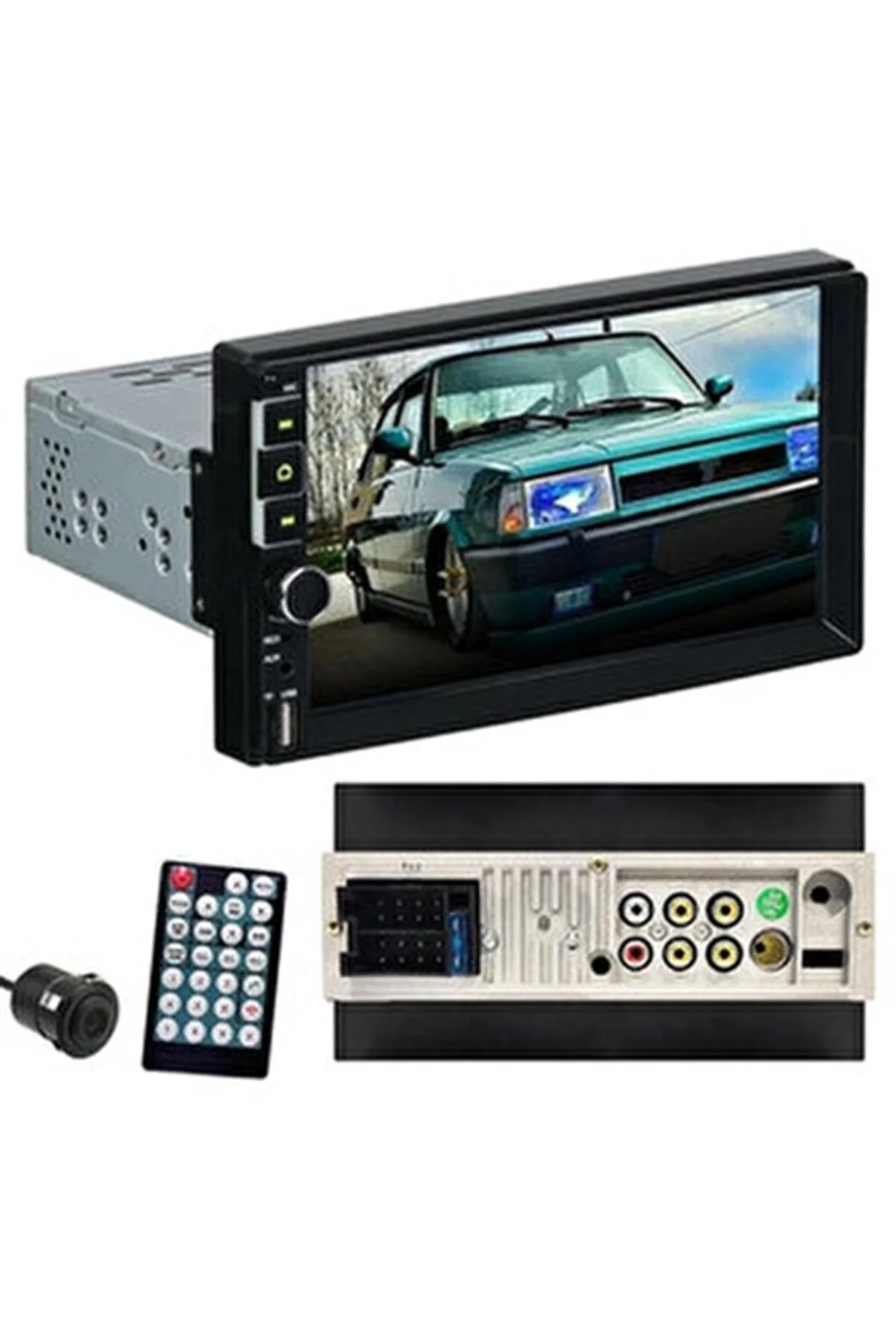 Twogo Şahin Double Teyp 7inç 4x50w Mirrorlink Bt/usb/sd/mp5/aux/fm + Kamera Hediyeli