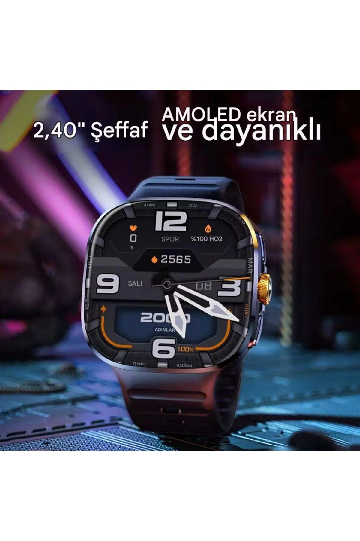 vıonex 5G Android Akıllı Saat SIM Kartlı WiFi NFC GPS AMOLED Ekran Spor ve Sağlık Tracker