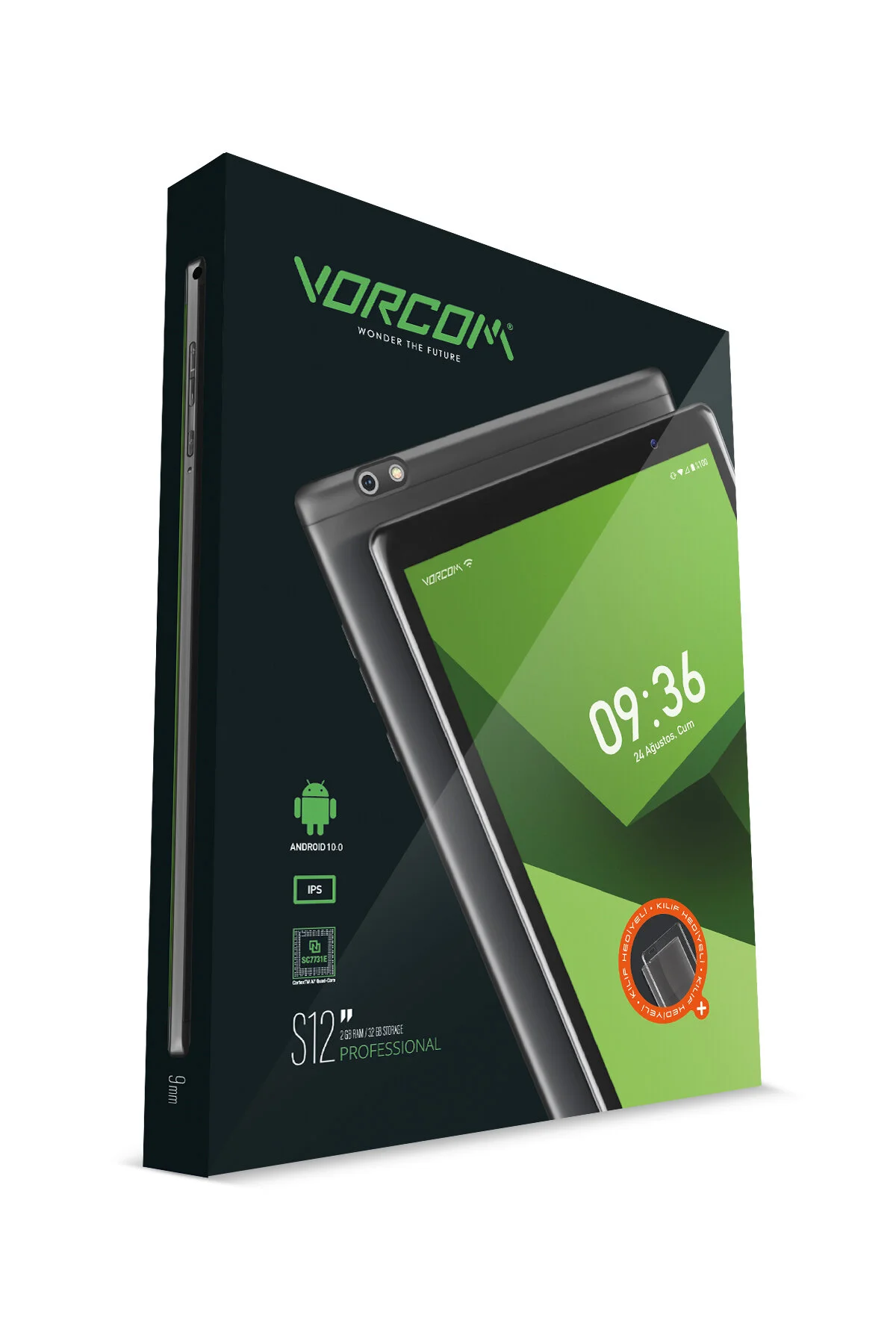 Vorcom S12 2GB/32GB 10.1” 1280*800 HD IPS Ekran Tablet Kılıf+Ekran Koruyucu Hediyeli