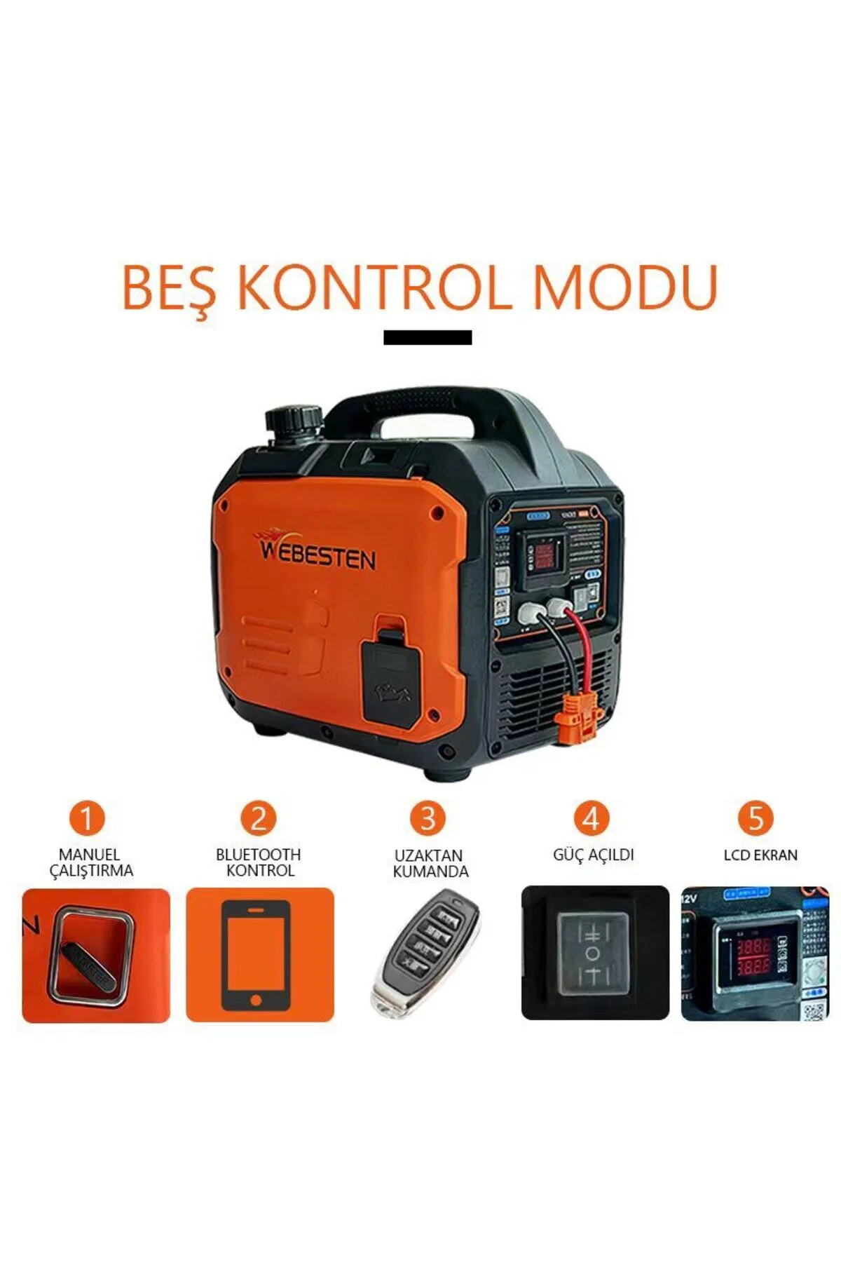 WEBESTEN 12V DC PORTATİF JENERATÖR (12v Akü Doldurur)