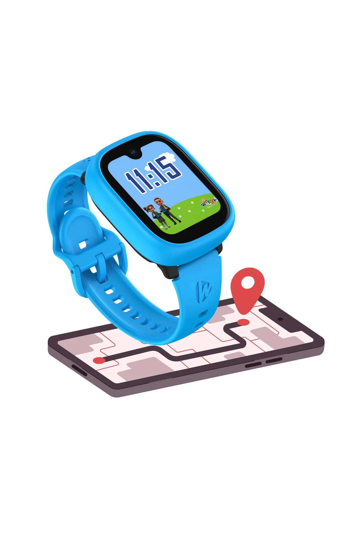 Wiky Watch 5 Plus Çocuk Akıllı Saat - Görüntülü Arama, Gps, Sos, Sağlık Takibi, Güvenli Alan Mavi