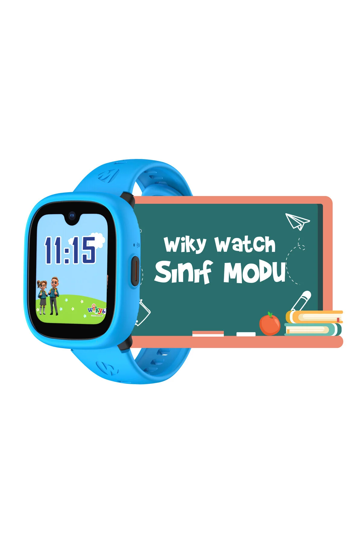 Wiky Watch 5 Plus Çocuk Akıllı Saat - Görüntülü Arama, Gps, Sos, Sağlık Takibi, Güvenli Alan Mavi