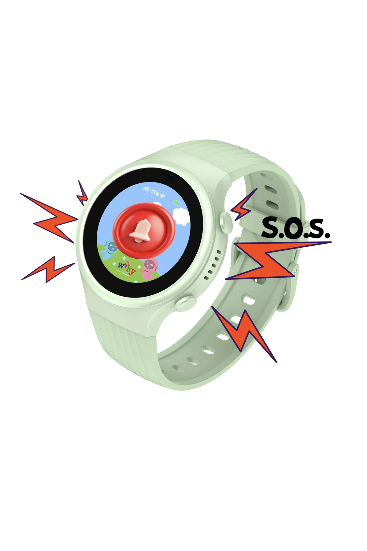 Wiky Watch 5S Akıllı Çocuk Saati - Görüntülü Arama, Gps, Sos, Sağlık Takibi, Güvenli Alan Yeşil