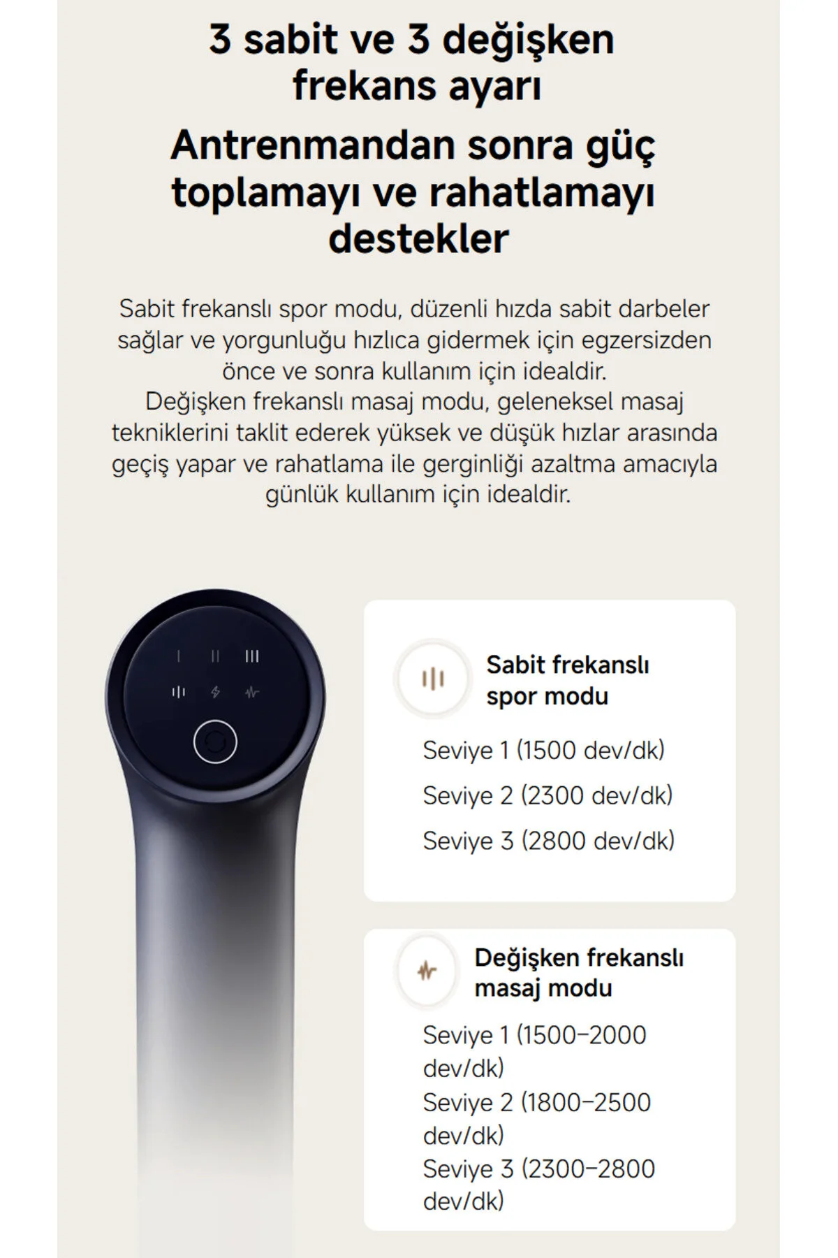 Xiaomi Massage Gun 2 Masaj Tabancası (Xiaomi Türkiye Garantili)