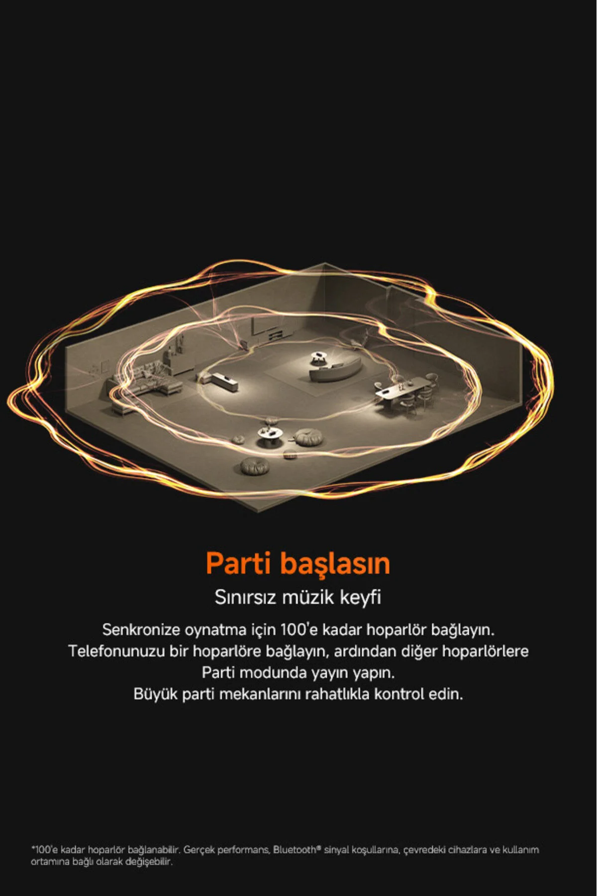 Xiaomi Sound Party Taşınabilir Bluetooth Hoperlör Siyah (Xiaomi Türkiye Garantili)