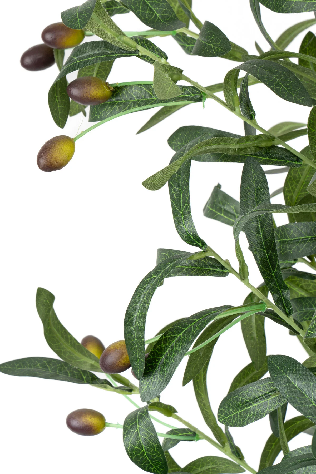 YAPAY ÇİÇEKÇİNİZ Siyah Renkli Saksı Gerçek Gövdeli 150 cm Yapay Zeytin Ağacı