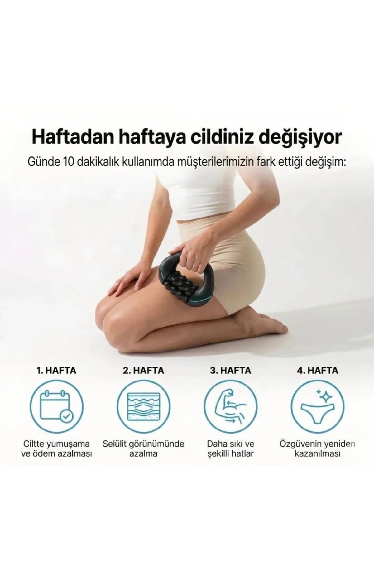 ZAEN Selülit Roller Şarjlı 360° Döner Masaj Aleti, 3 Hız Kademeli,