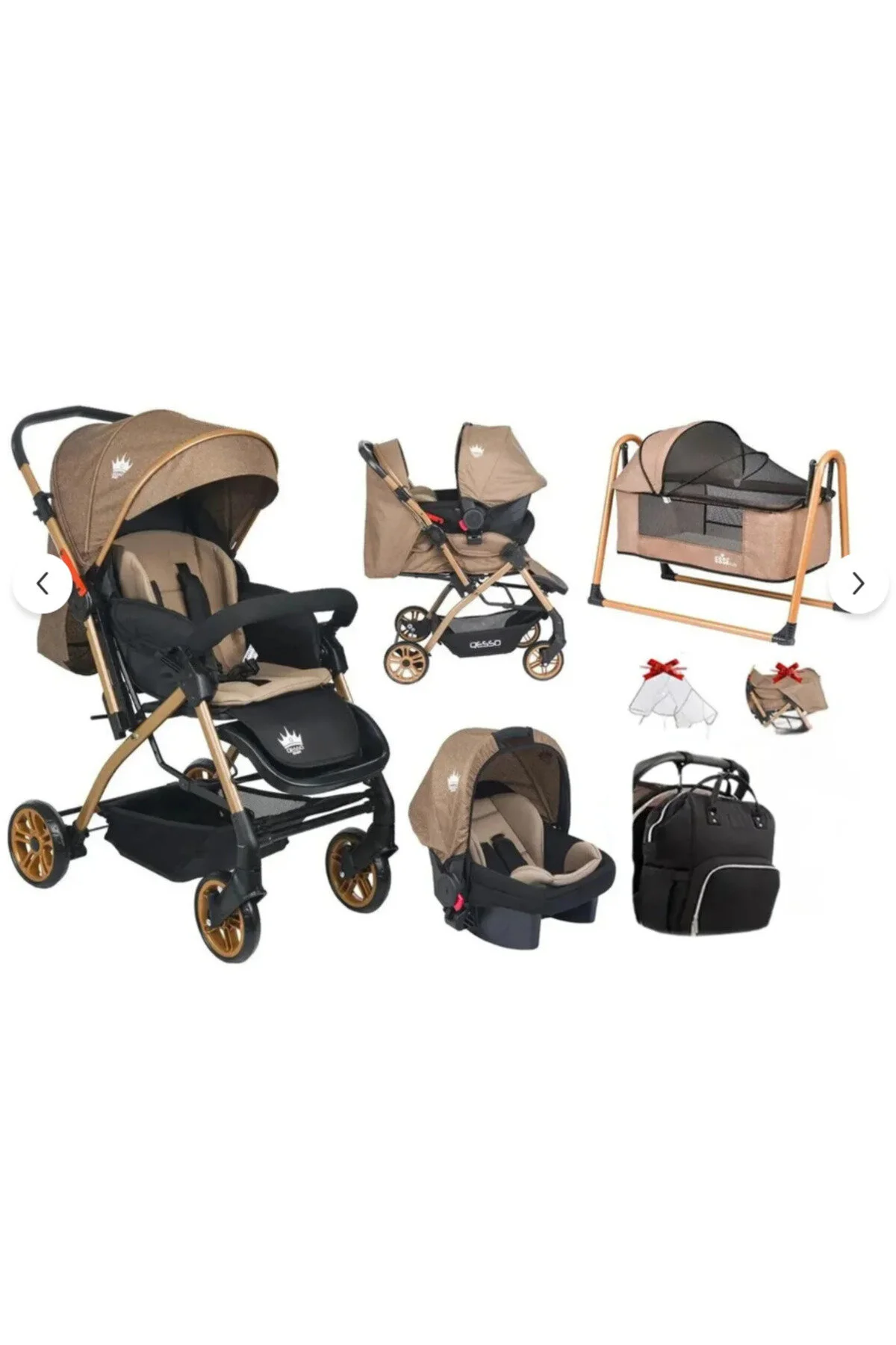 4 Baby Aqua Çift Yönlü Bebek Arabası Puset Çanta Beşik Fırsat Seti Antrasit