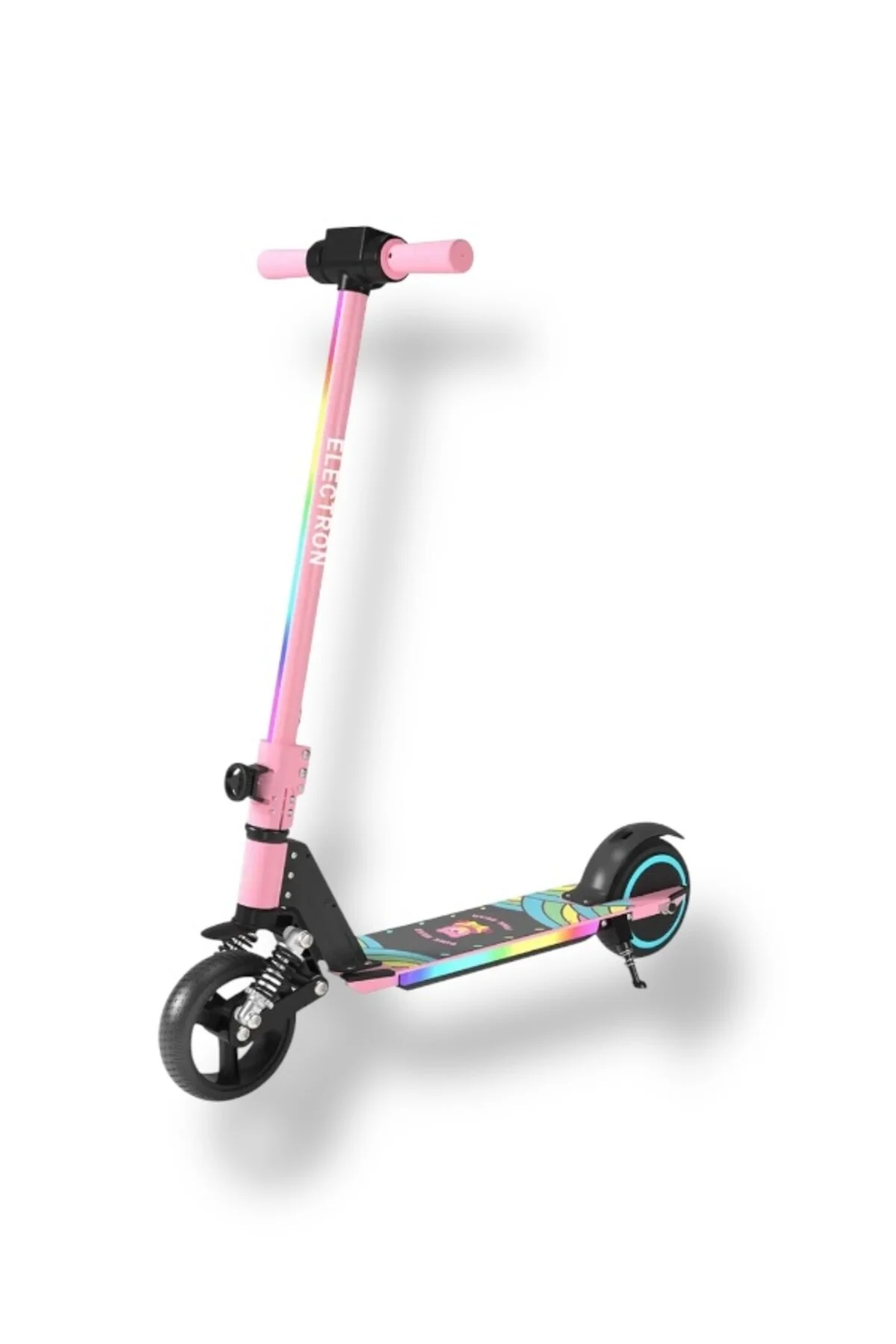 ASENASHOP Elektrikli Çocuk Amortisörlü Led'li Scooter 130 W ( Dizlik Ve Dirseklik Hediyeli)