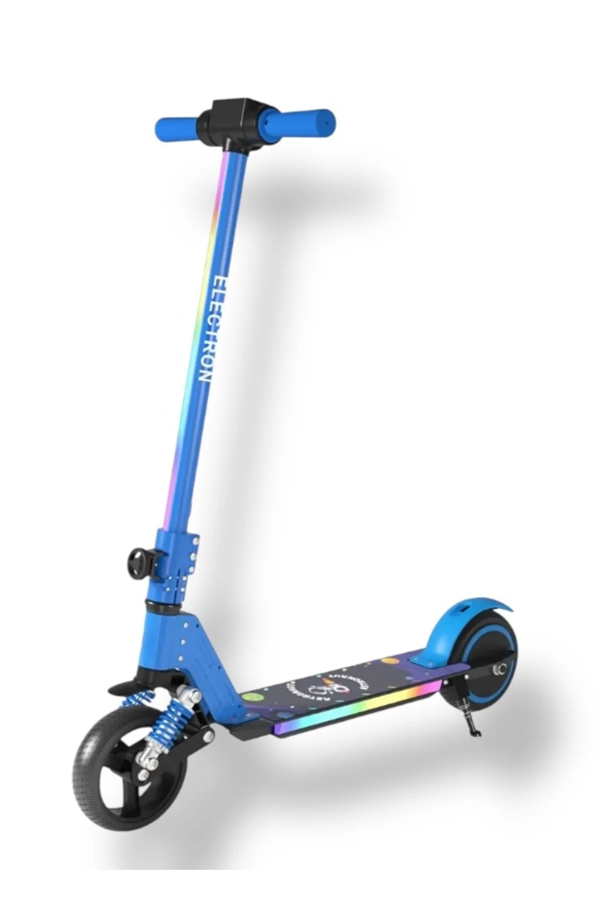 ASENASHOP Elektrikli Çocuk Amortisörlü Led'li Scooter 130 W ( Dizlik Ve Dirseklik Hediyeli)