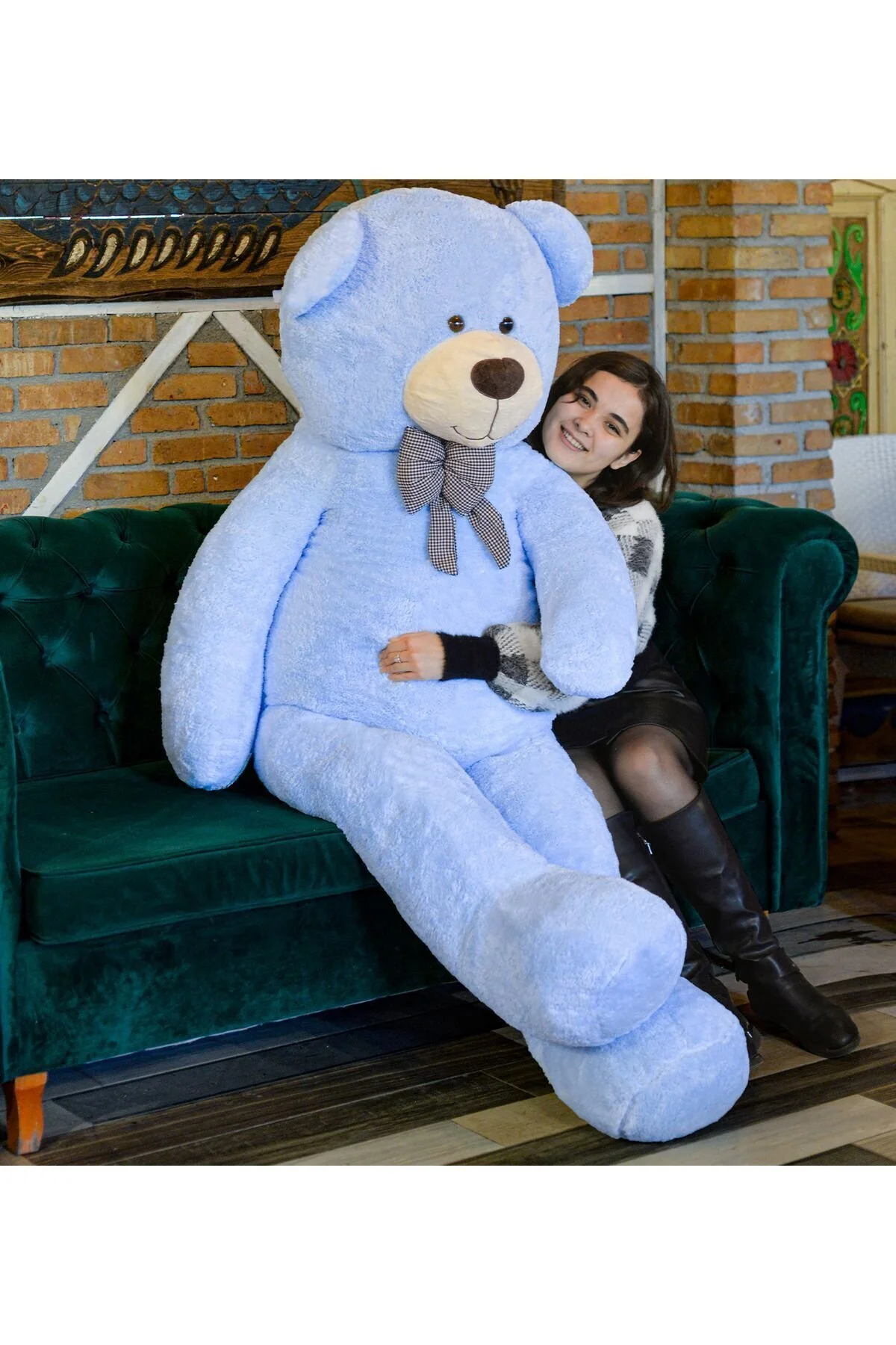 barış toys 200 Cm Papyonlu Büyük Ayıcık (%100 Yerli)