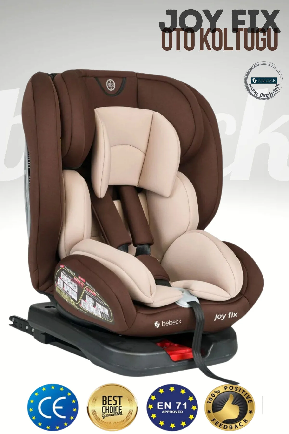 Bebeck Joy Fix 0-36 Kg 360° Dönebilen Isofix'li Oto Koltuğu Siyah