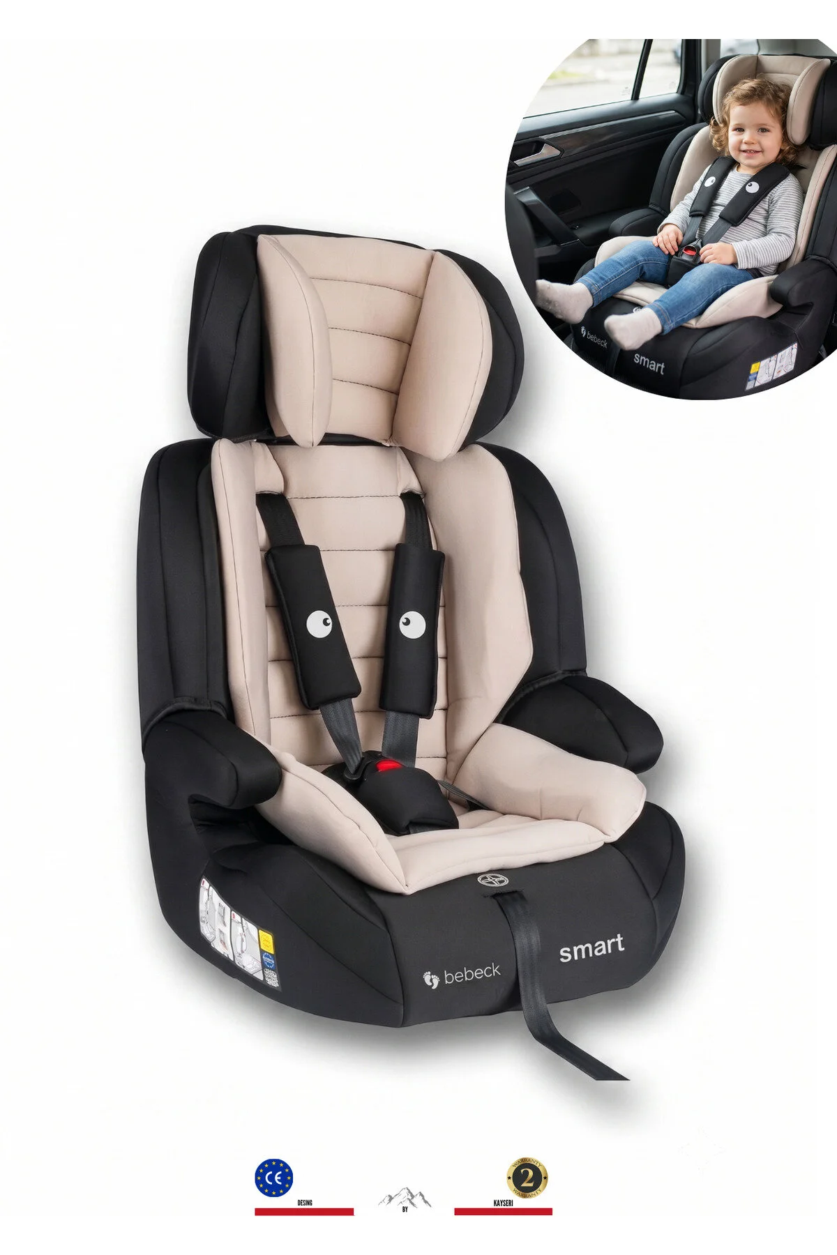 Bebeck Smart Bebek Oto Koltuğu Gri
