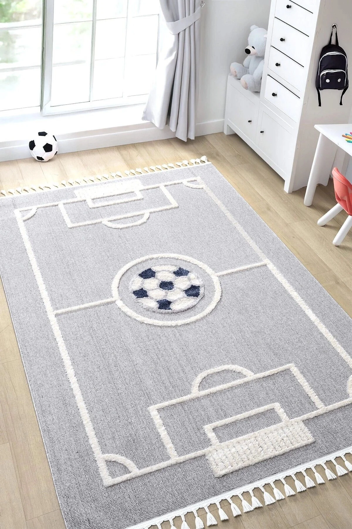 Eliz Home Bulut Desenli Krem Renk Dokuma Halı Bebek Odası Çocuk Odası Halısı 1