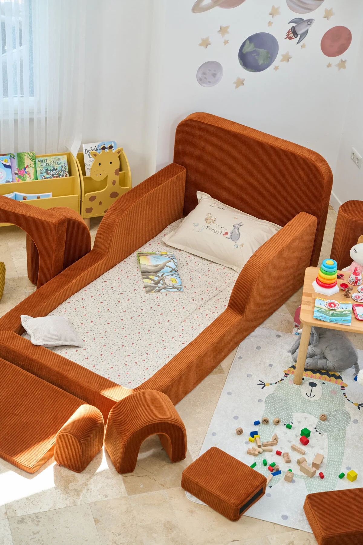 GOOD NİGHT Funbed Yeni Nesil Montessori Çocuk Yatağı & Oyun Alanı Yıkanabilir Sıvı Geçirmez