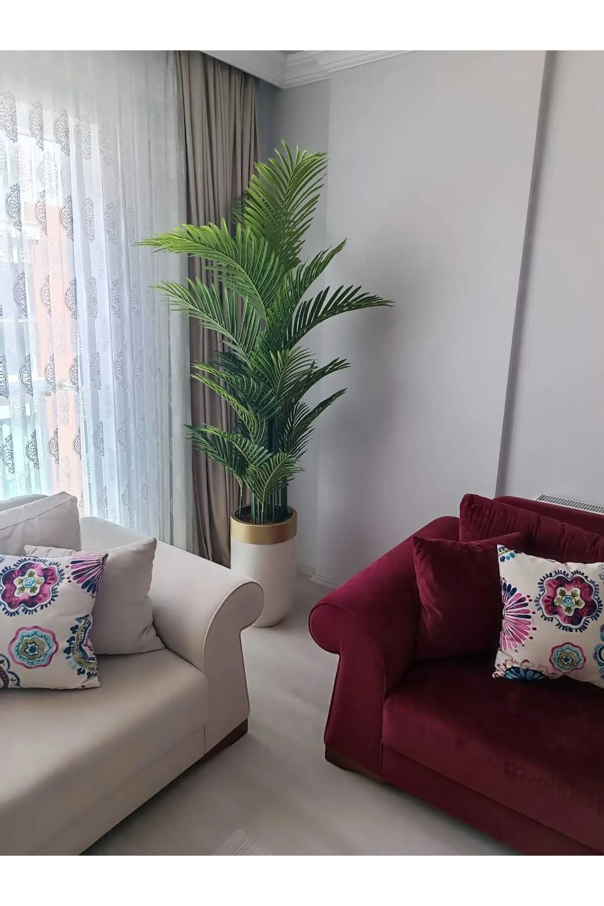 İremÇiçekçilik 180 Cm Areka Yapay Ağaç Yapay Çiçek Uygula Salon Çiçeği Yapay Çiçek