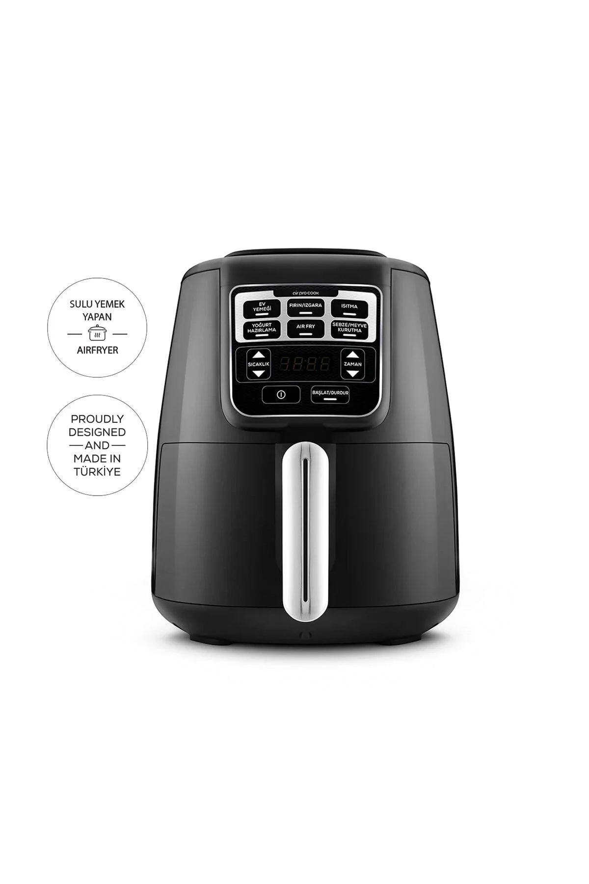 Karaca Air Pro Cook Xl 2 In 1 Konuşan Airfryer Black Cooper 4 Kişilik
