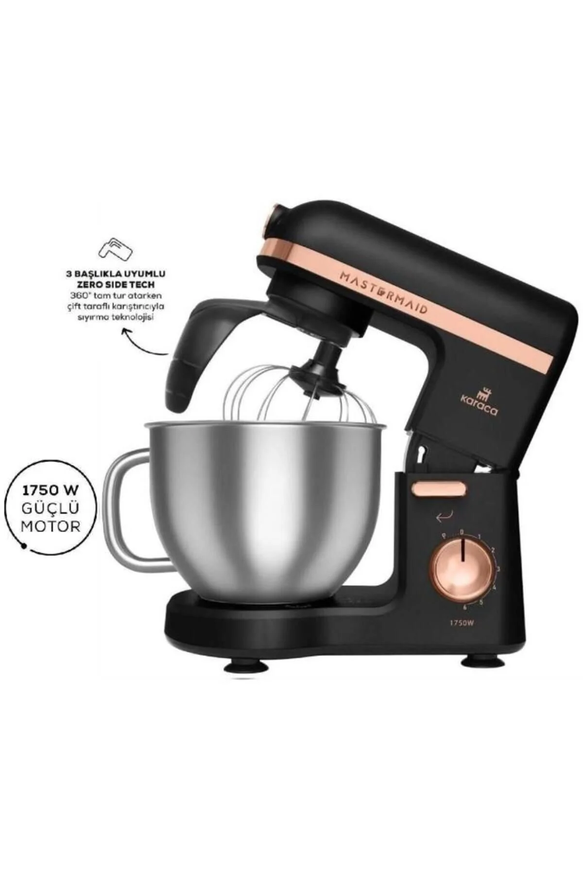 Karaca Mastermaid Chef Pro Çift Kollu Stand Mikser Imperial Red 1750 W