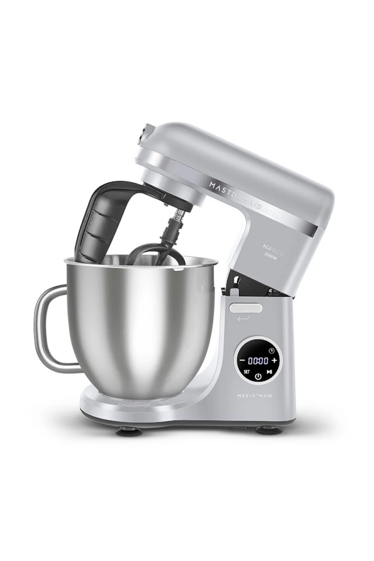 Karaca Mastermaid Chef Ultra D2000W Dijital Ekranlı Hamur Yoğurma Makinesi Galaxy Grey 7L
