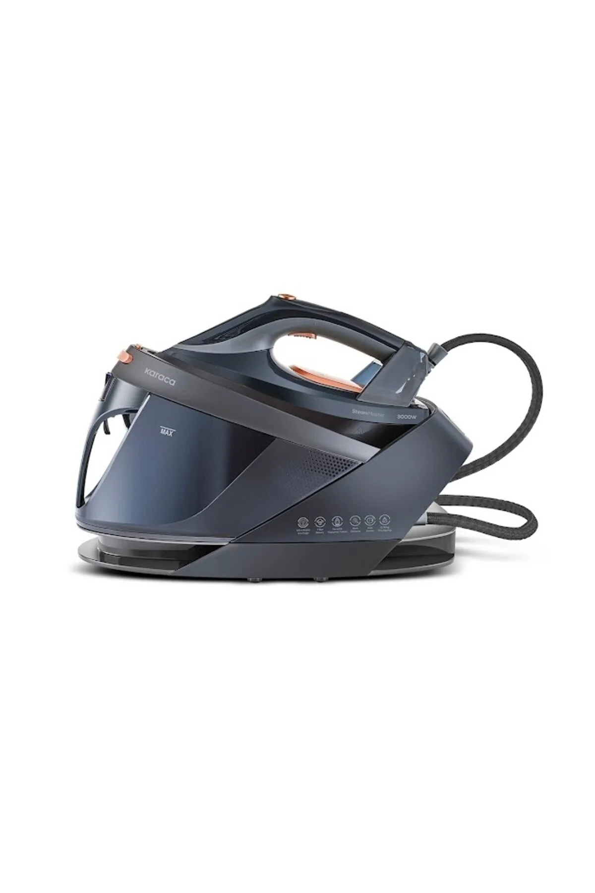 Karaca Vantuz Steammaster Buhar Kazanlı Ütü Black Rose 3000 W