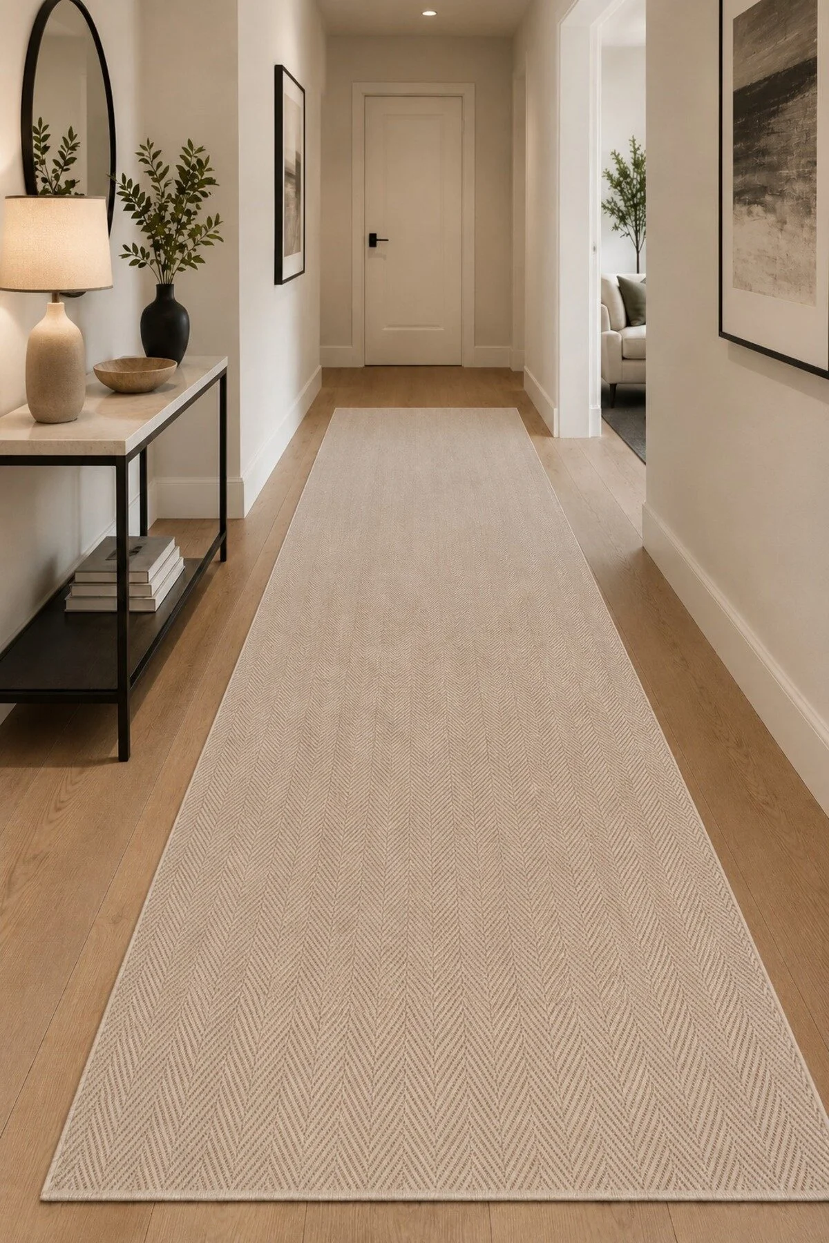 Lorente Home Liora Kahverengi Hasır Jüt Kaymaz Taban Sisal Kilim Yıkanabilir Koridor Halısı 1901