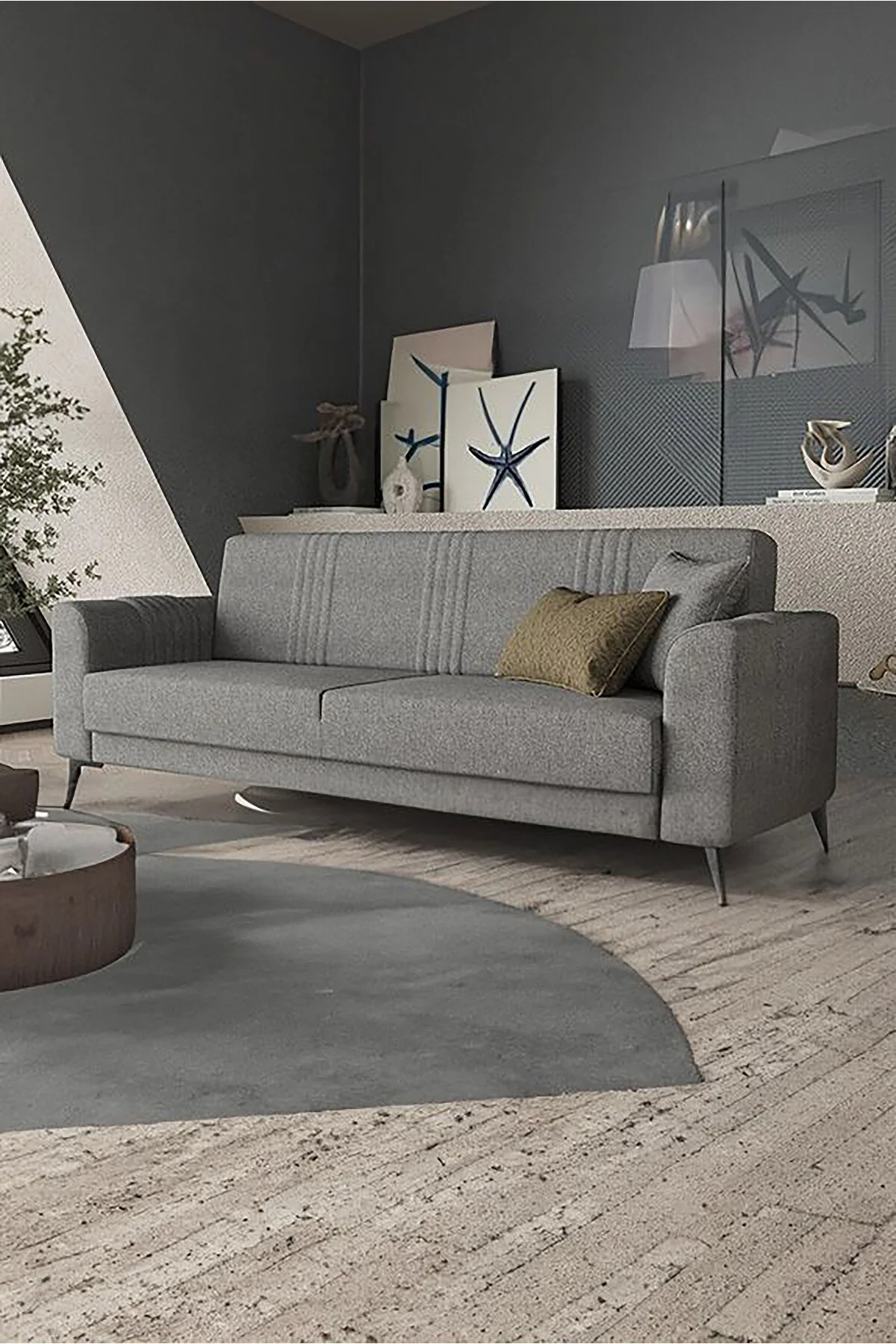 Modalife Mitra Üçlü Salon&oturma Odası Kanepe - Bej