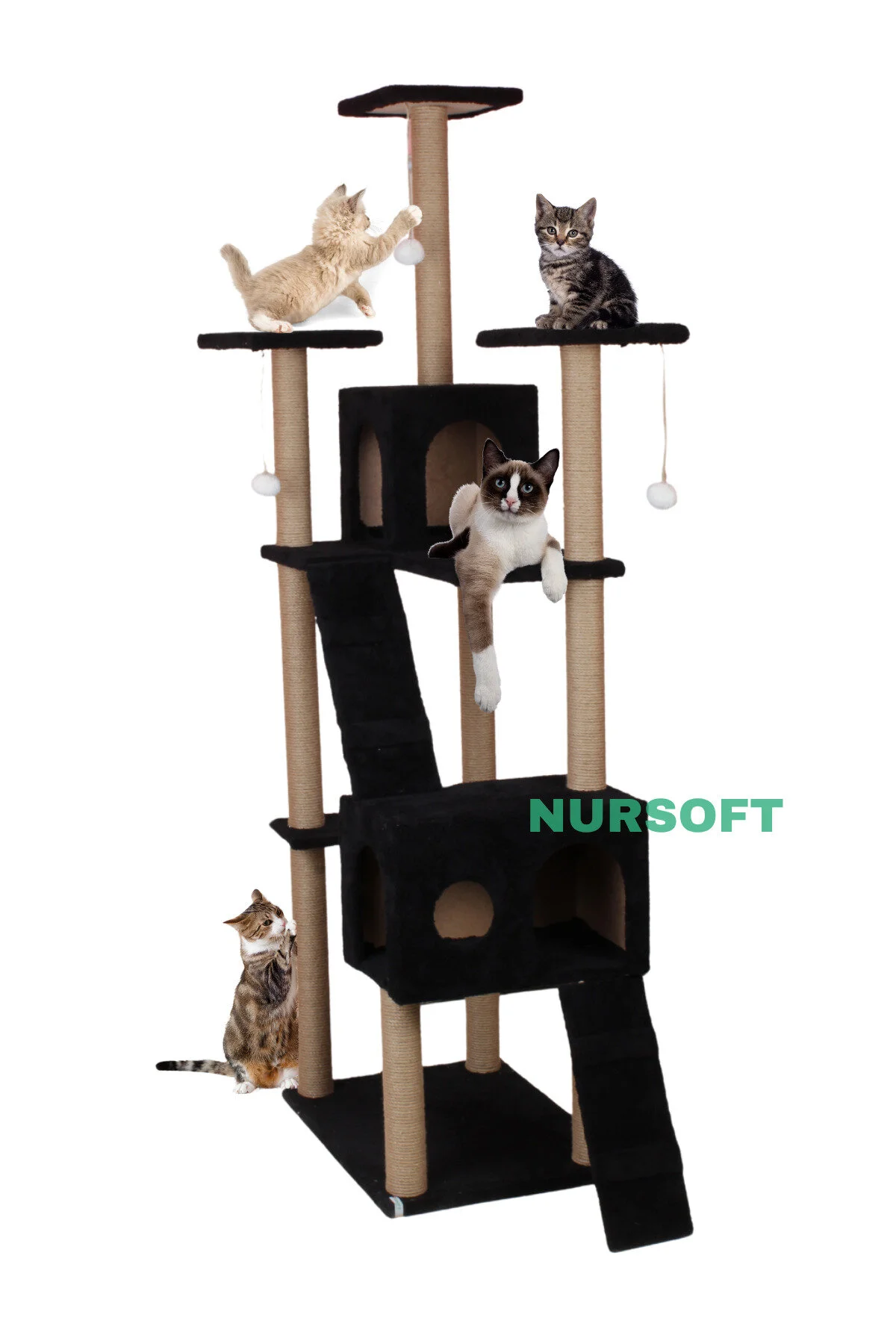 Nursoft Cat City-1 Kedi Tırmalama Evi