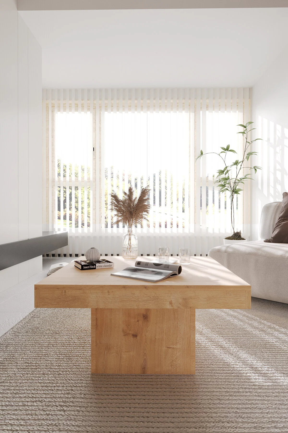 OBİ Atölye VOLKA Orta Sehpa 72x72 cm İskandinav Stili Küp Sehpa