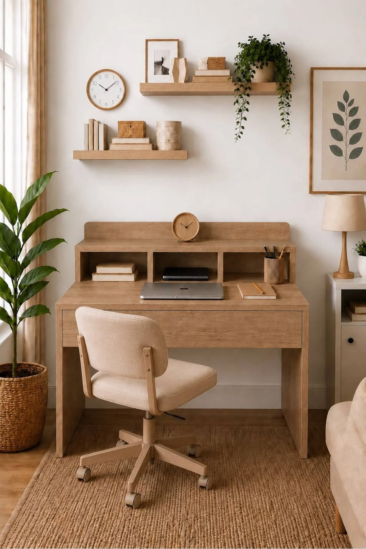 OVİS HOME MD02 Çalışma Masası Çekmeceli Beyaz