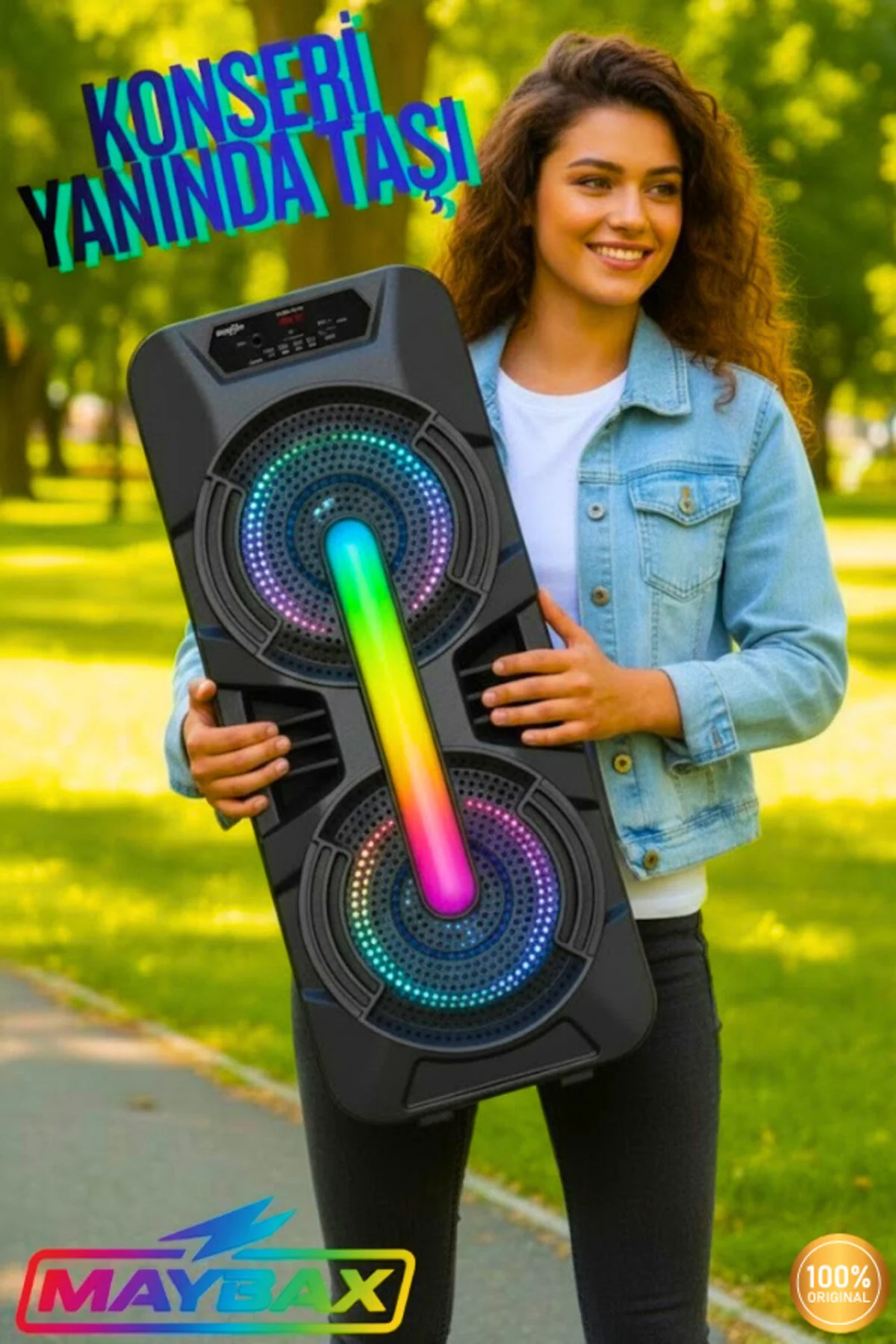 OWWOTECH A Bass Usb Fm Bt Kablolu Mikrofon Rgb Led Toplantı Parti Eğlence Ses Sistemi