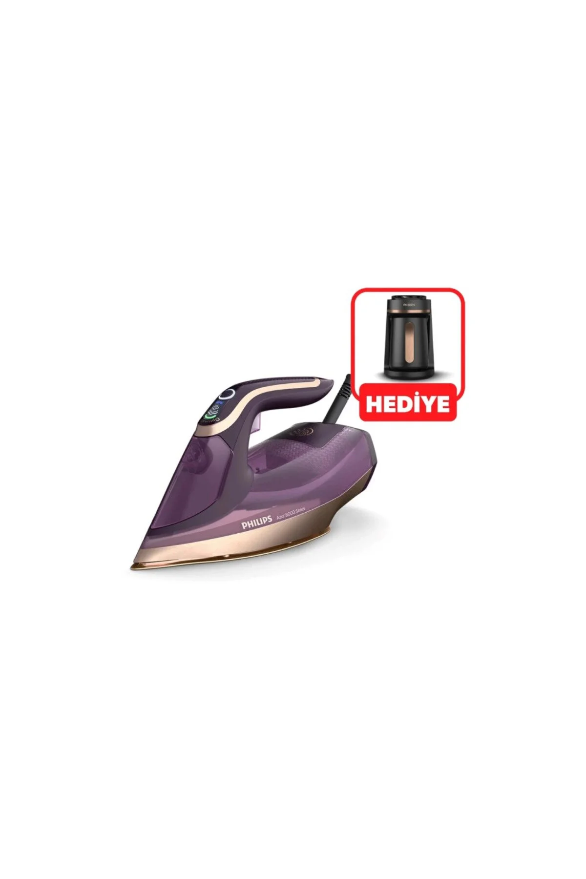 Philips DST8040/30-HDA150/60 Azur Buharlı Ütü ve Türk Kahve Makinesi