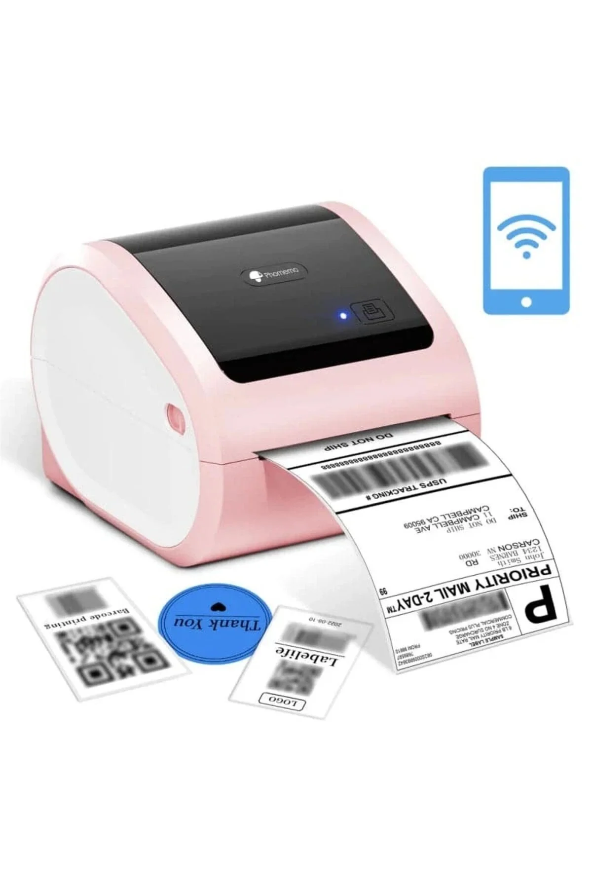 Phomemo D520-BT Bluetooth+USB Termal Yazıcı, Siyah - Barkod/Adres/Posta Etiketi, Pazaryerleri İle Uyumlu