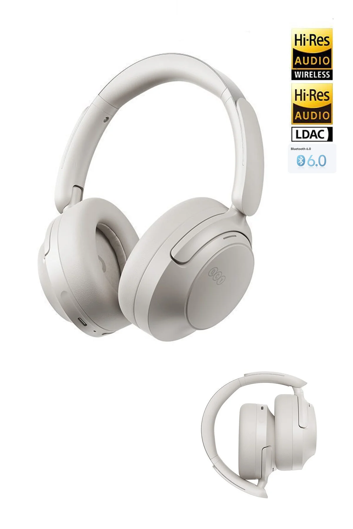Qcy H3S 6.0 Bluetooth Kulaklık Anc Hi-res Ldac Çift Sürücülü Kulaklık 7 Mics. Yapay Zeka 102 Saat Dinle