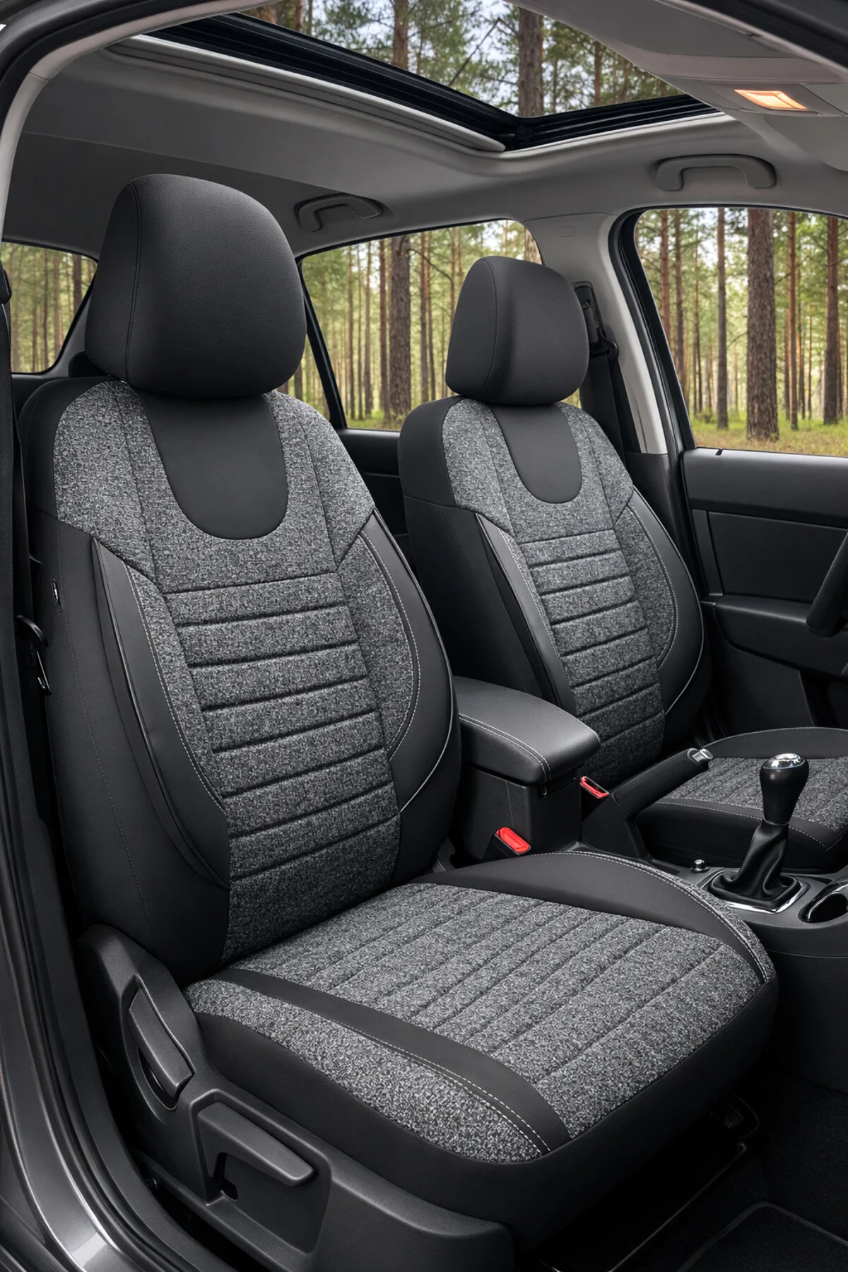 SM OTO KILIF Lifos Hafif Ticari Serisi Koton Kumaş Oto Koltuk Kılıfı Tam Set (BERLINGO-CADDY-CONNECT-COURIER-DOBLO-DOKKER-PARTNER)