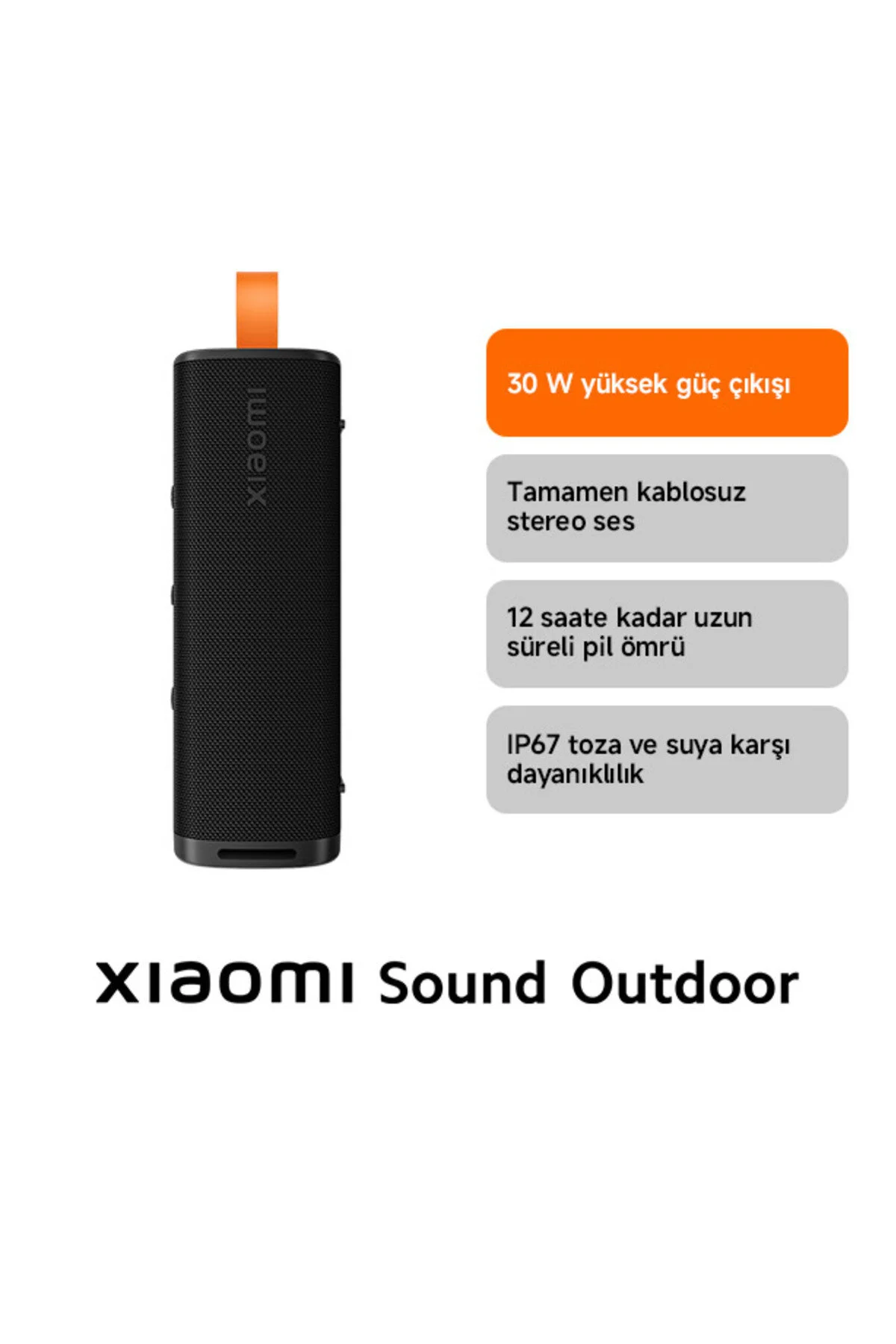Xiaomi Sound Outdoor 30W IP67 Taşınabilir Bluetooth Hoparlör Mavi (Xiaomi Türkiye Garantili)