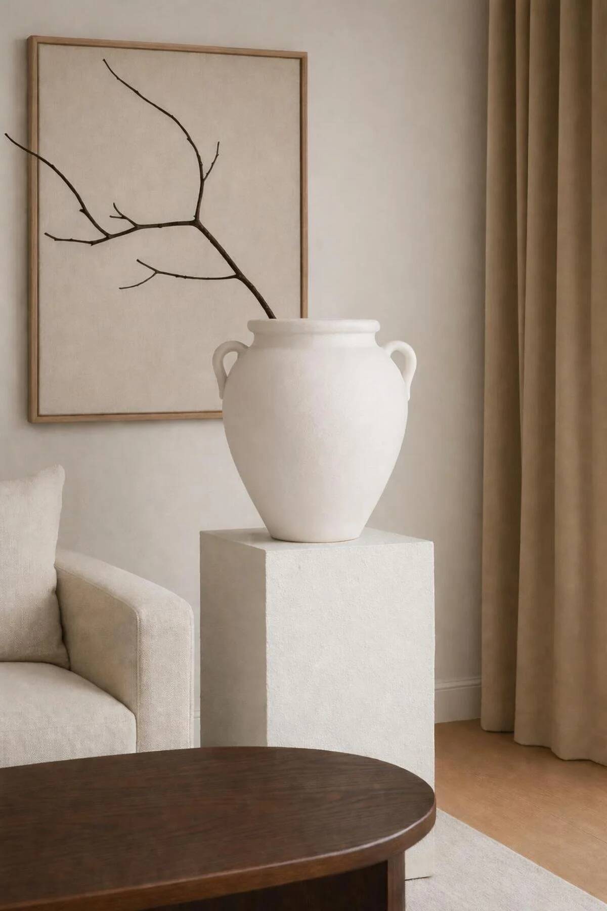 Yalda atelier aria büyük kuplu dokulu göbekli vazo