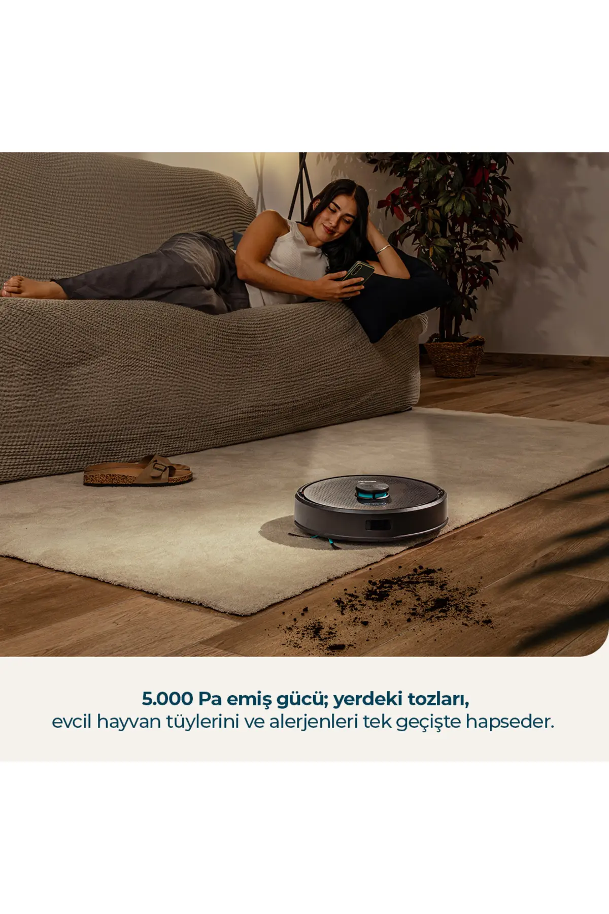 CECOTEC Conga Y50 Robot Süpürge ve Mop, 5.000Pa, LDS Lazer Navigasyon, 3L Otomatik Boşaltma İstasyonu