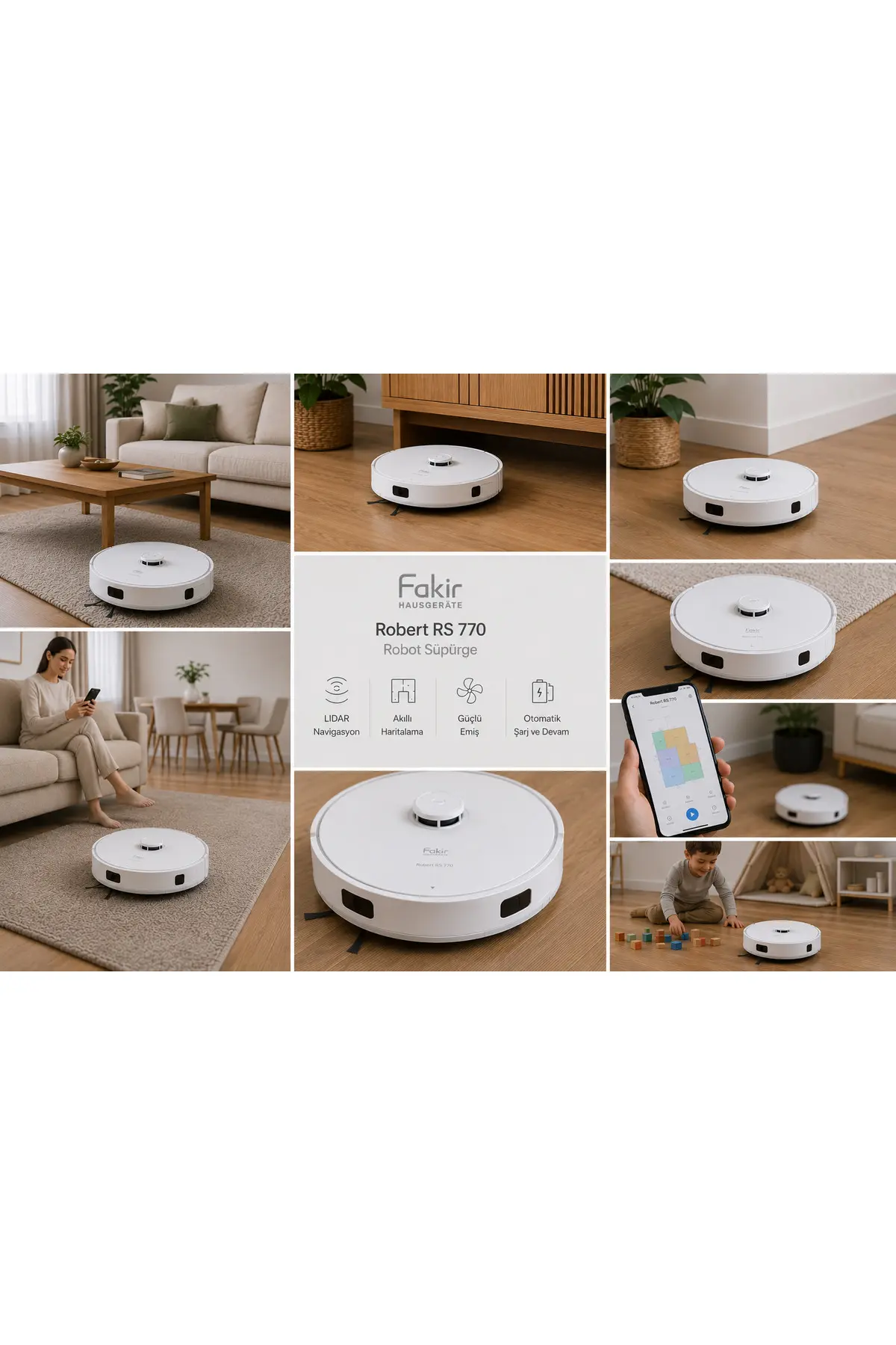 Fakir Robert RS 770 Robot Süpürge