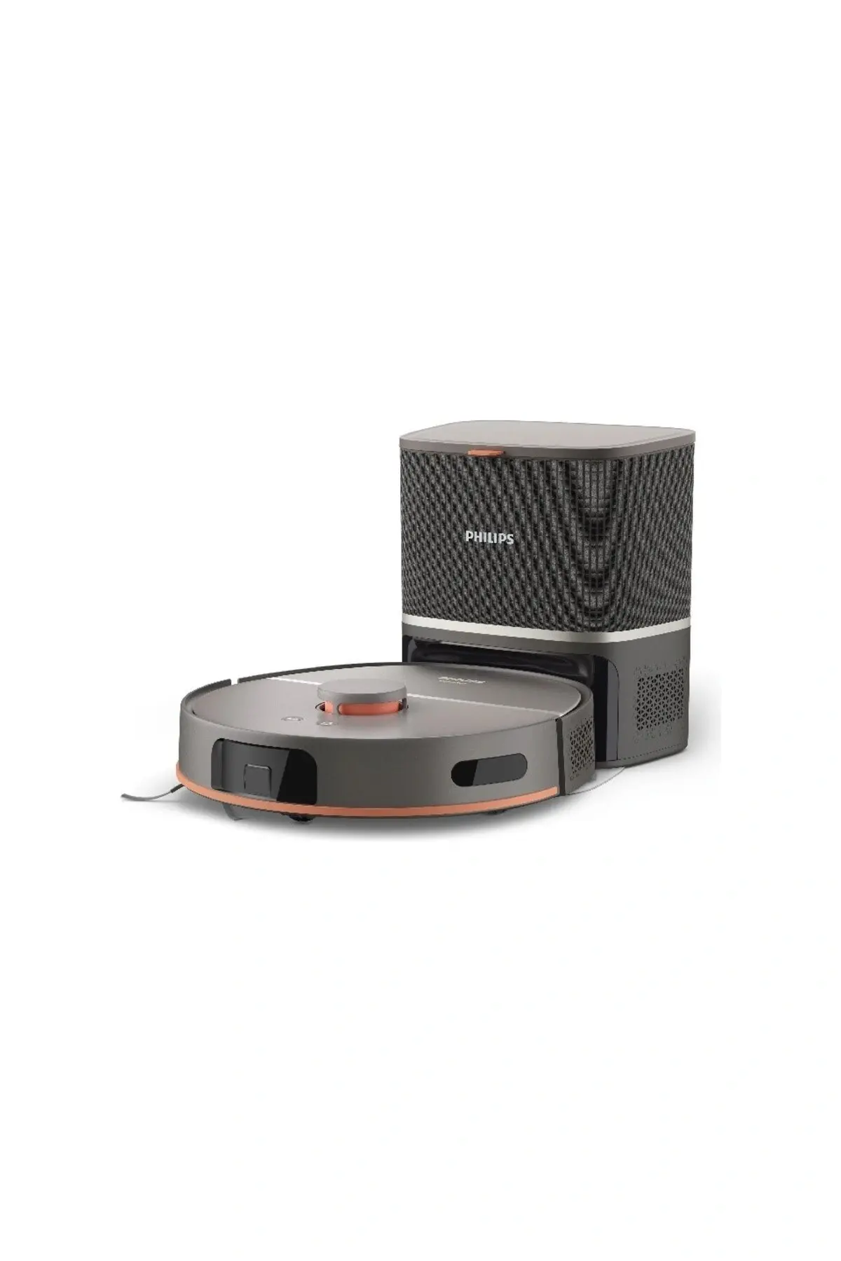 Philips 5000 Serisi Islak Kuru Robot Süpürge, Yüksek Emiş Gücü, Otomatik Boşaltma, HomeRun, Gri, XU5100/10