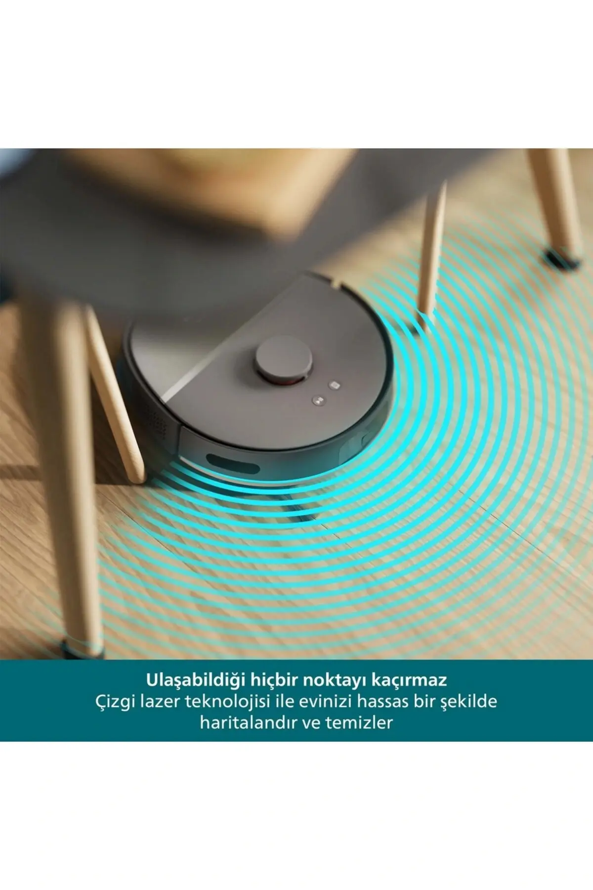 Philips 5000 Serisi Islak Kuru Robot Süpürge, Yüksek Emiş Gücü, Otomatik Boşaltma, HomeRun, Gri, XU5100/10