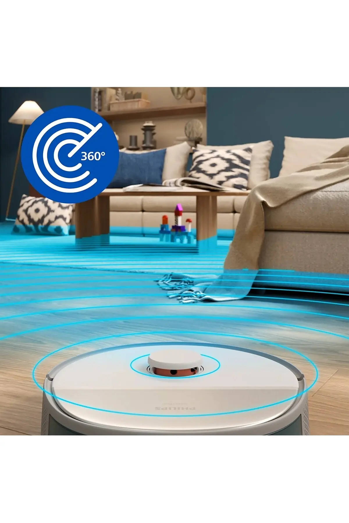 Philips 5000 Serisi Islak Kuru Robot Süpürge, Yüksek Emiş Gücü, Uzun Çalışma Süresi, Beyaz,XU5000/20