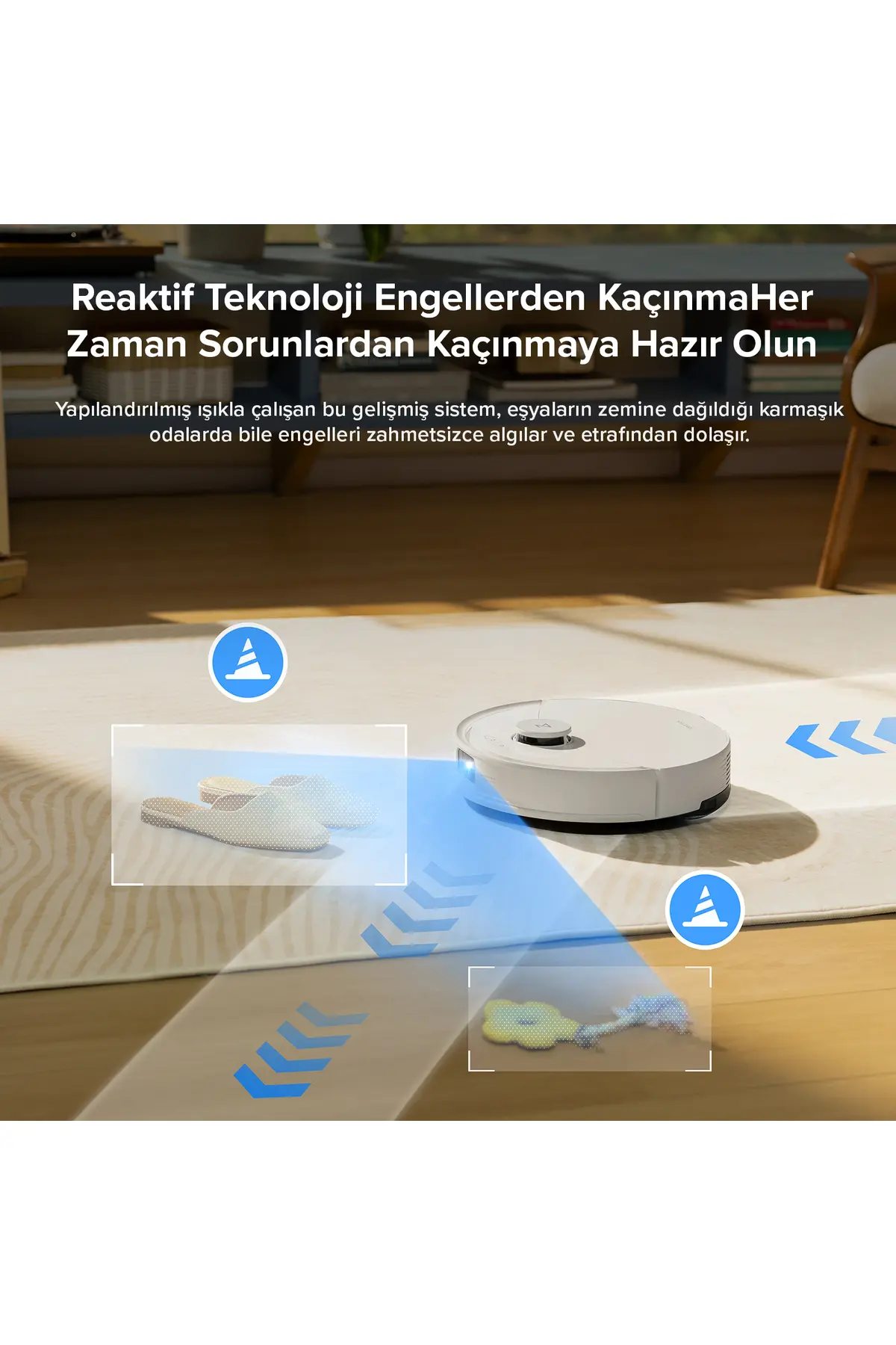 Roborock Vacuum Q8 Max Pro Robot Süpürge Beyaz