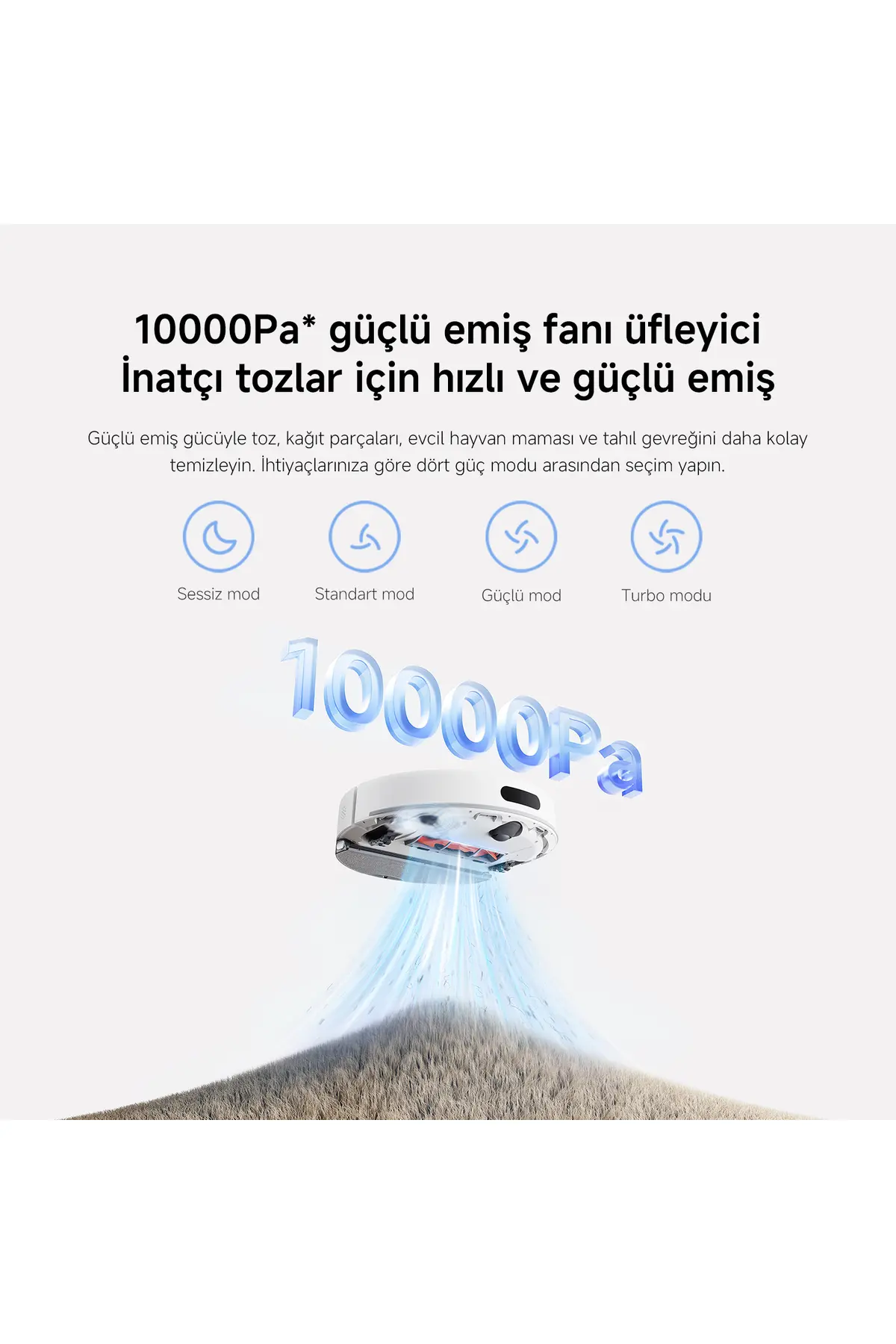 Xiaomi Robot Vacuum H40 Akıllı Robot Süpürge + Mop 10000pa (Xiaomi Türkiye Garantili)