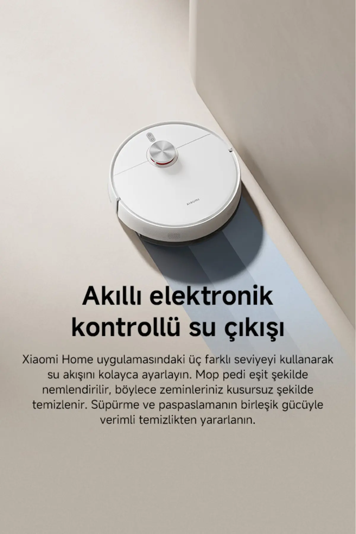 Xiaomi Robot Vacuum S40 Beyaz Akıllı Robot Süpürge + Paspas -10000 Pa Emiş Gücü (Xiaomi TR Garantili)