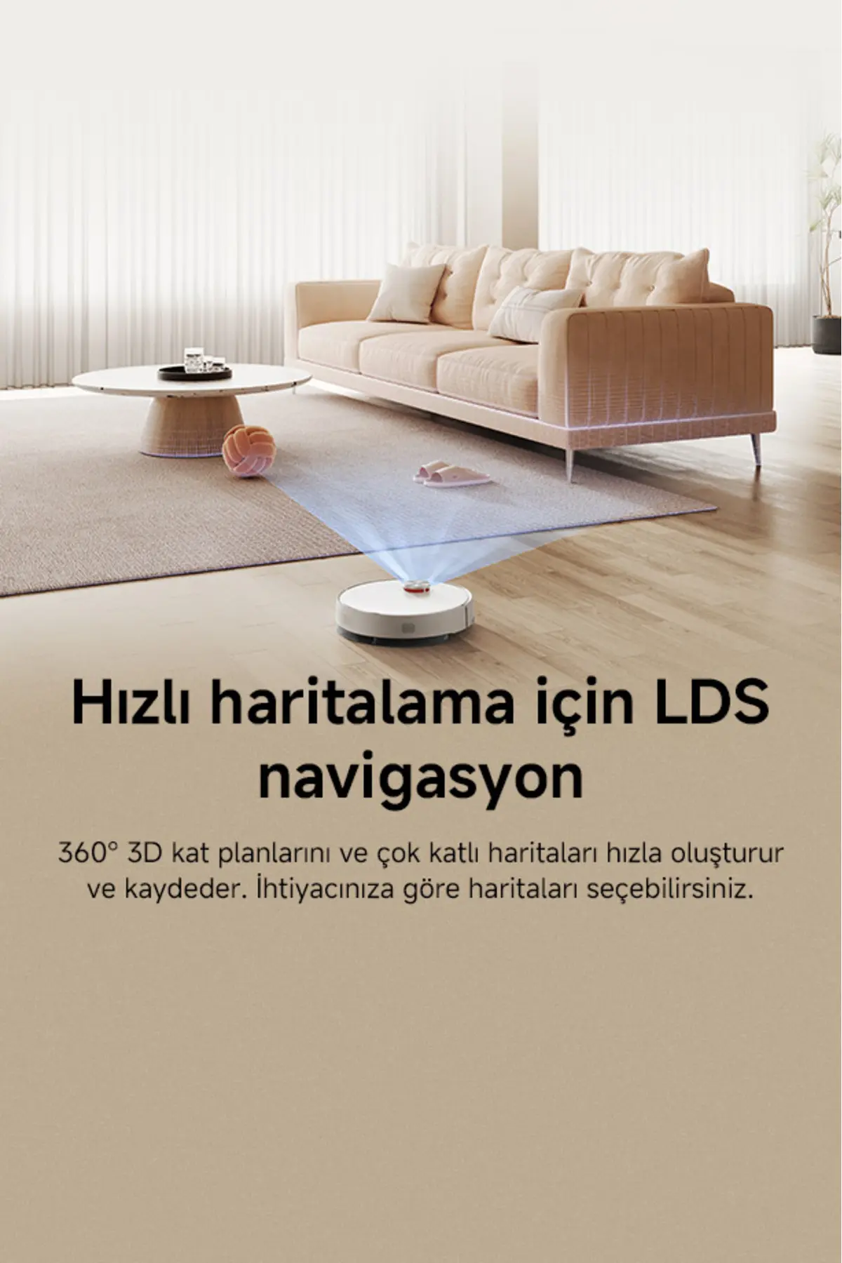 Xiaomi Robot Vacuum S40 Beyaz Akıllı Robot Süpürge + Paspas -10000 Pa Emiş Gücü (Xiaomi TR Garantili)